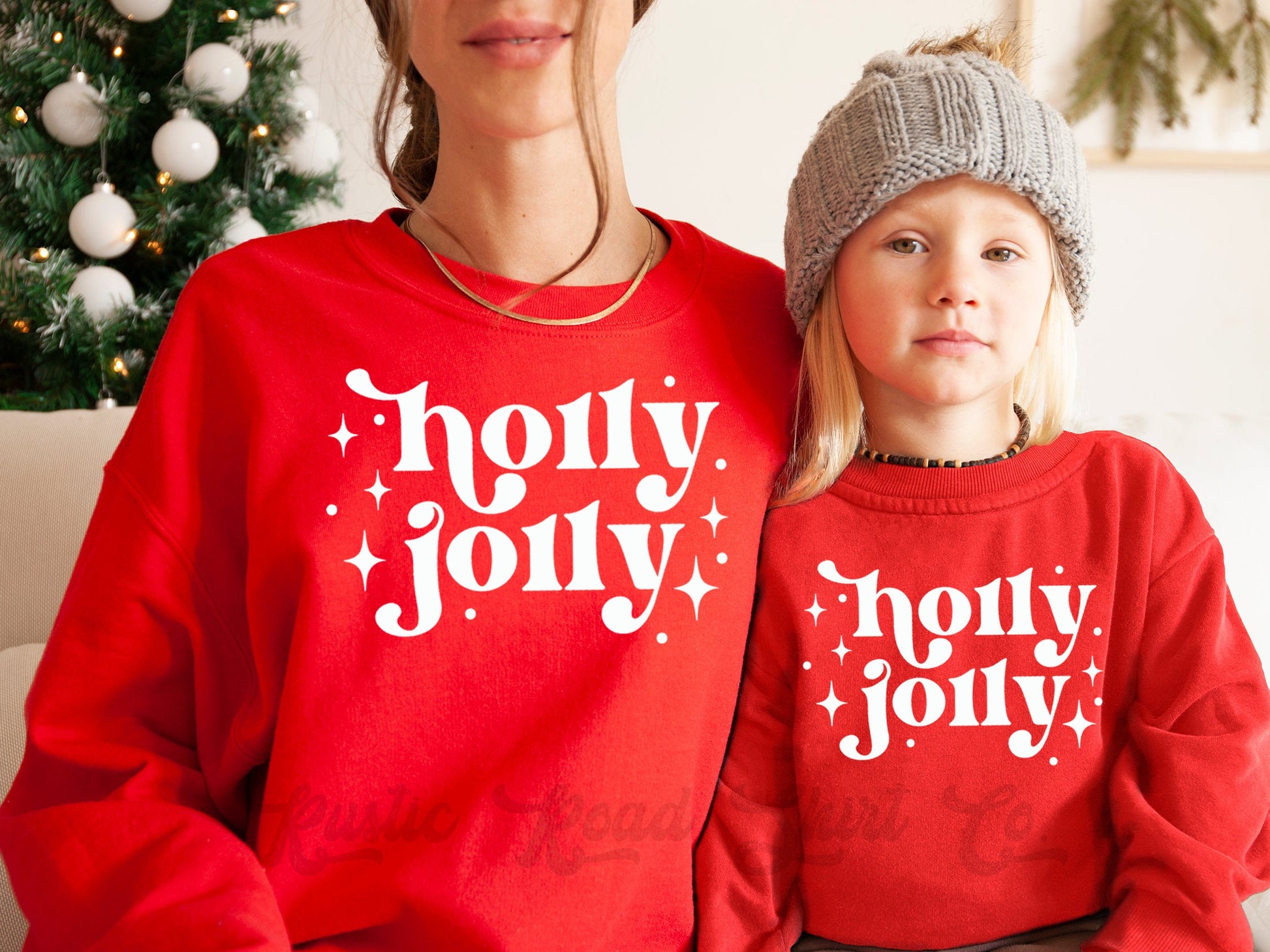 Holly Jolly Sweatshirt, Kids Christmas Shirt, Toddler Christmas Shirt, Christmas Tree Farm Shirt, Matching Family Christmas Shirts