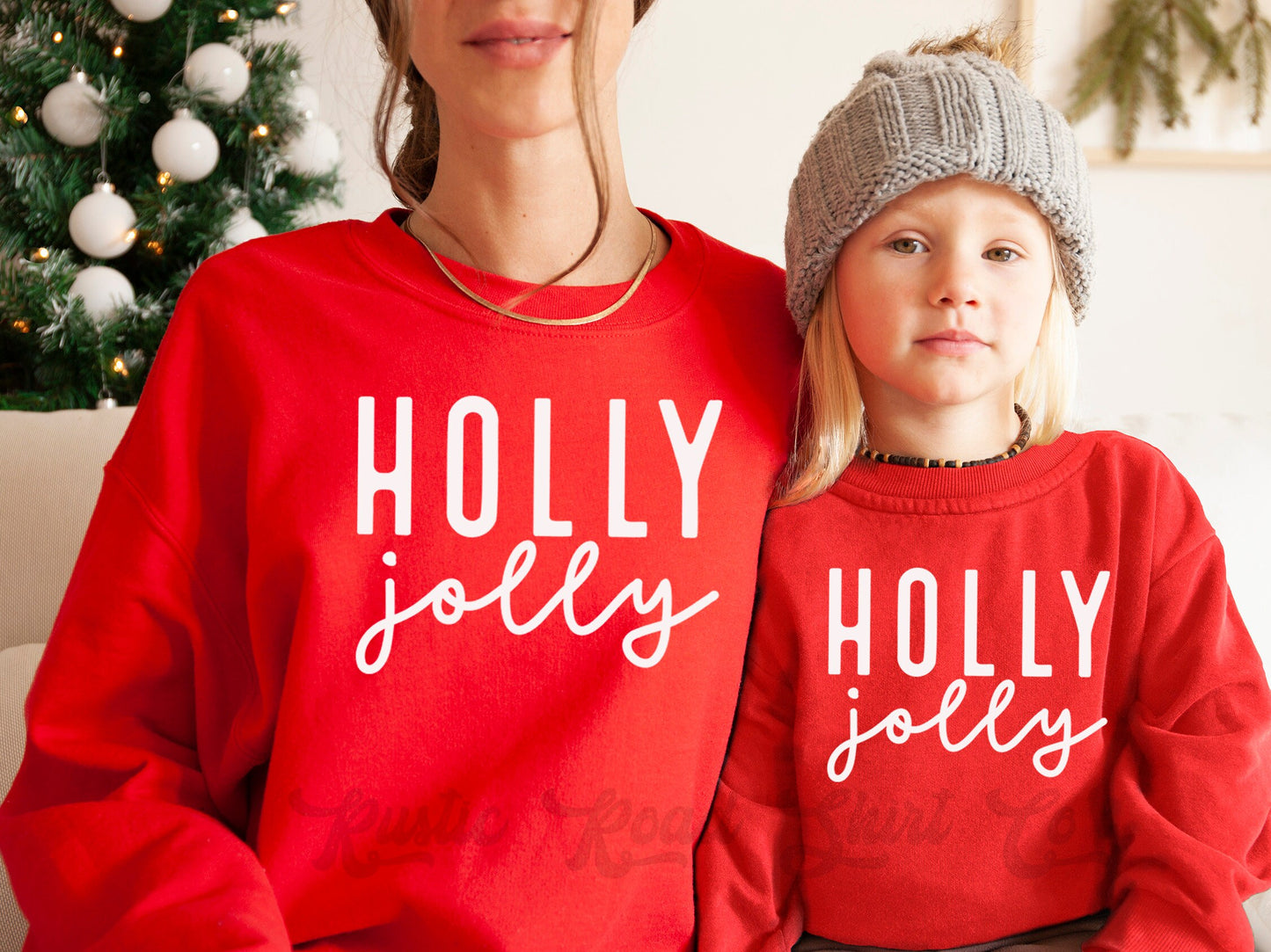 Holly Jolly Sweatshirt, Kids Christmas Shirt, Toddler Christmas Shirt, Christmas Tree Farm Shirt, Matching Family Christmas Shirts