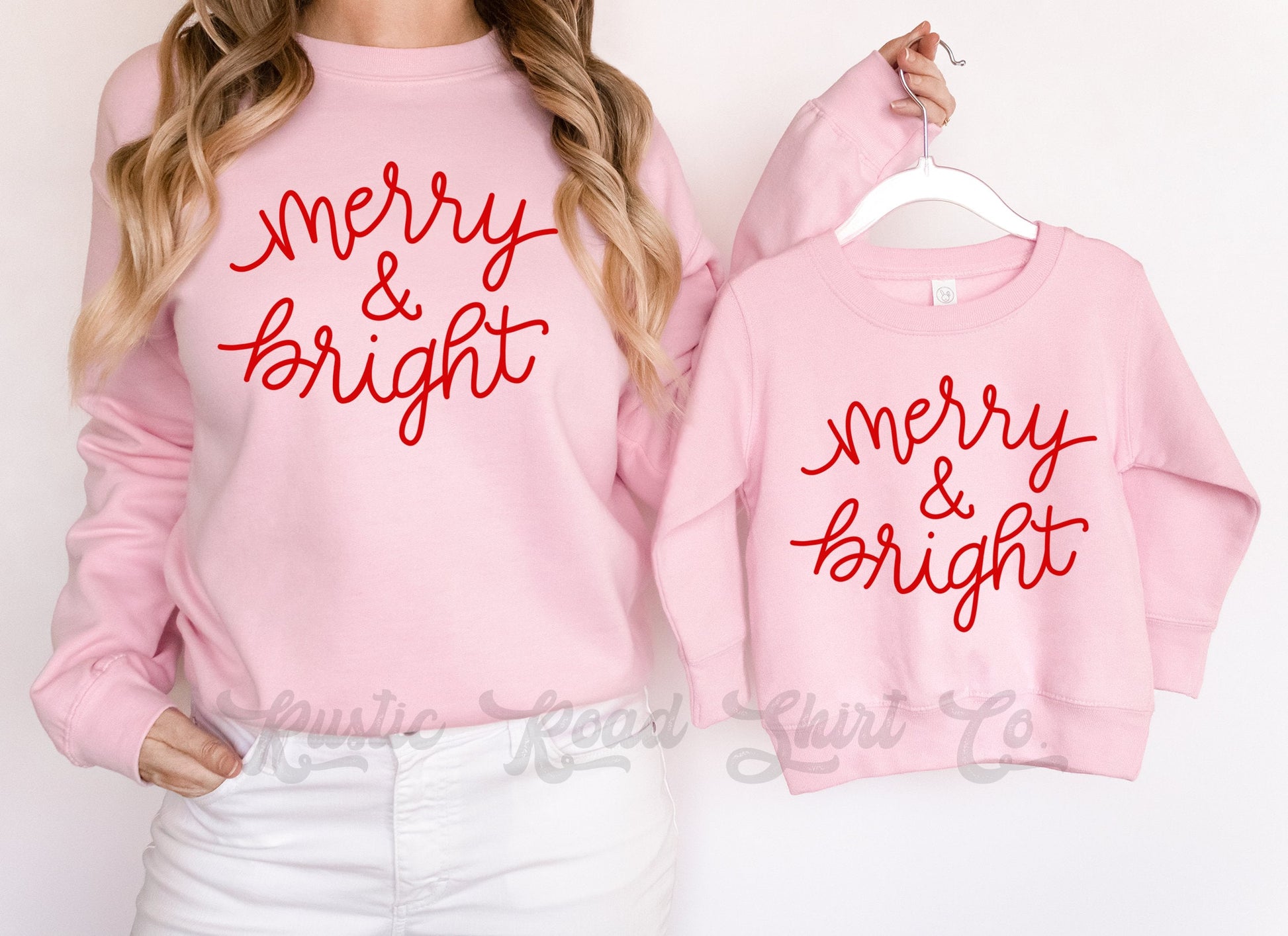 Merry and Bright Sweatshirt, Matching Christmas Sweatshirt, Toddler Christmas Shirt, Matching Family Christmas Shirts