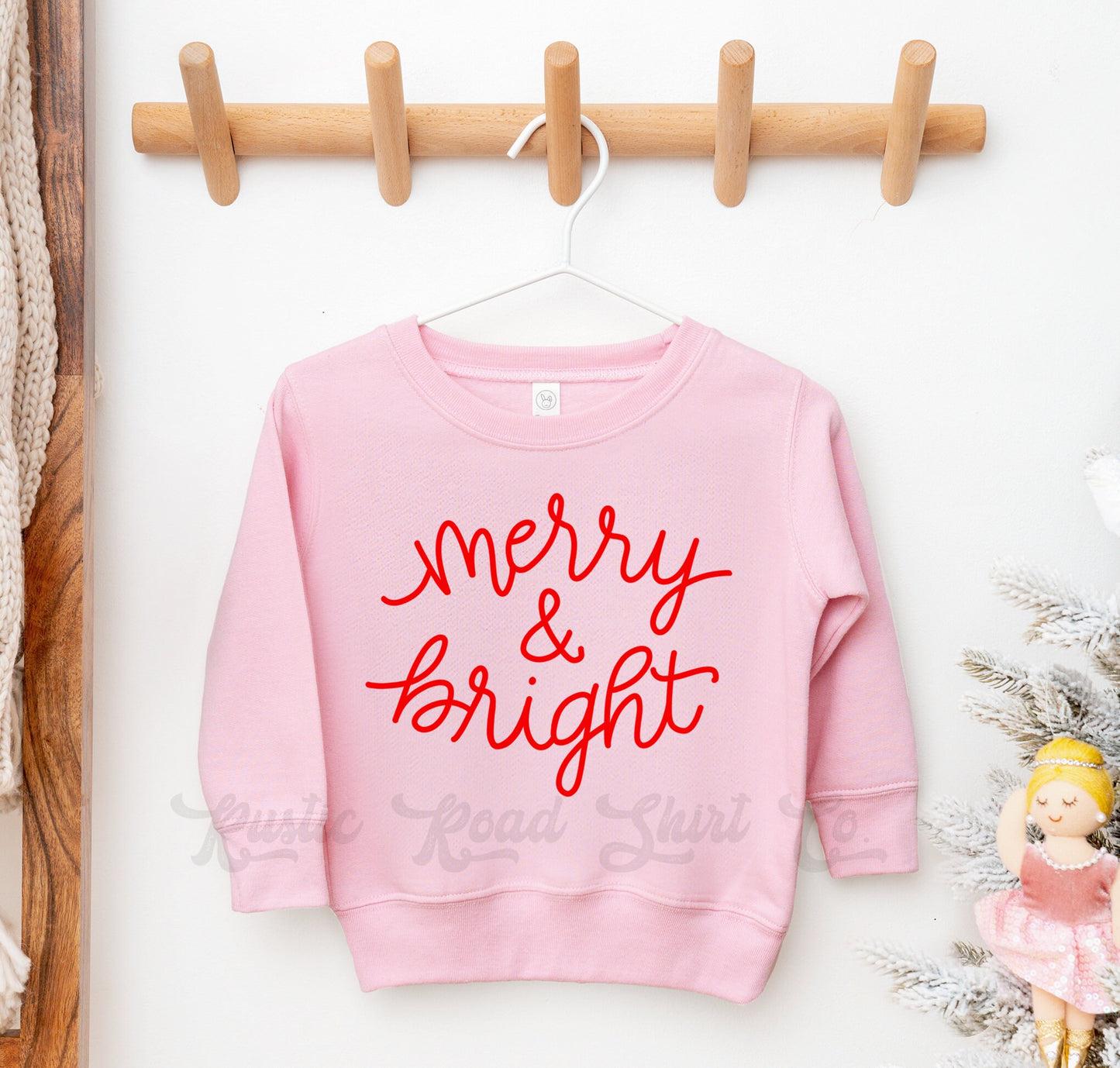 Merry and Bright Sweatshirt, Kids Christmas Shirt, Toddler Christmas Shirt, Matching Family Christmas Shirts