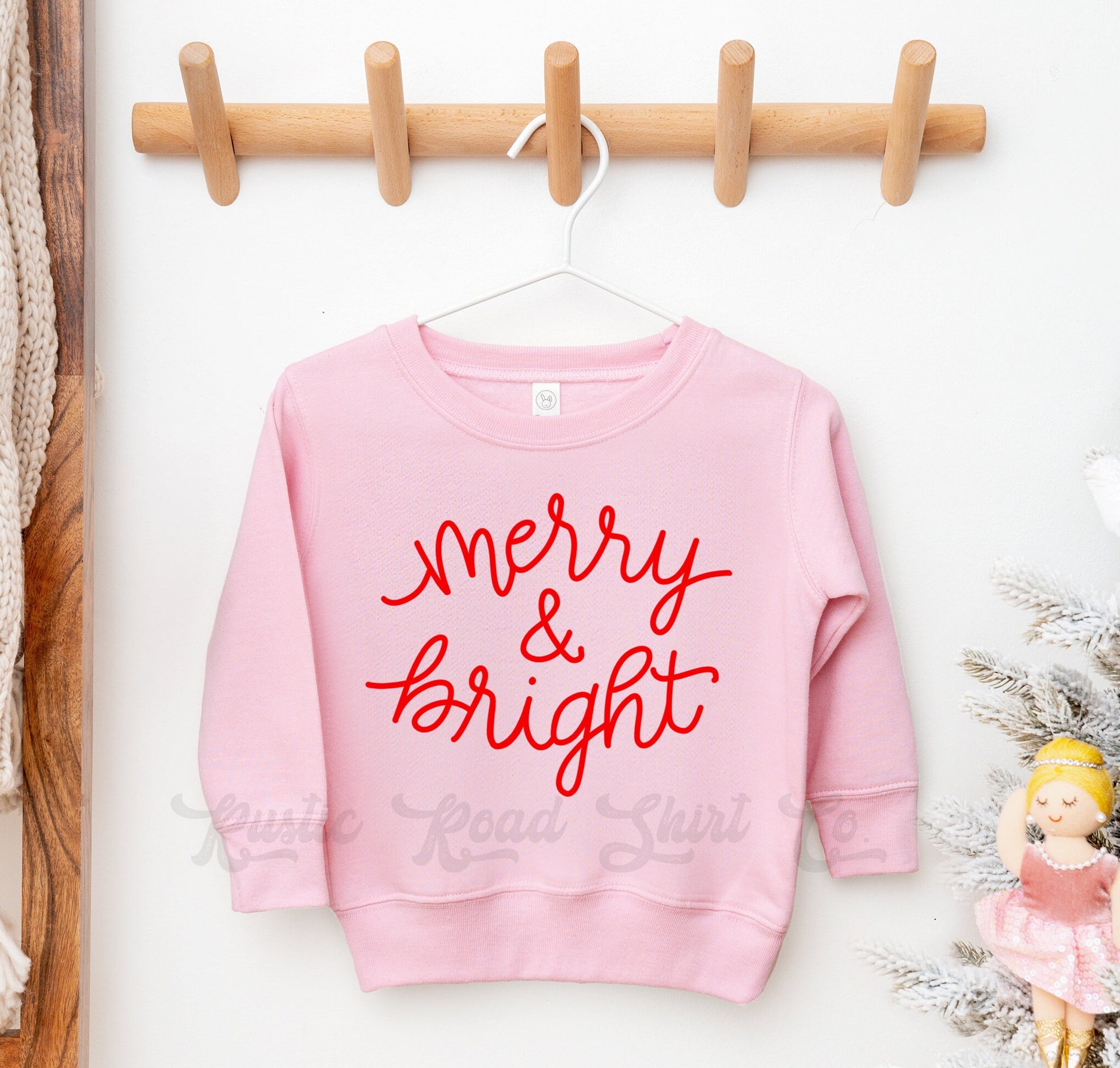 Merry and Bright Sweatshirt, Kids Christmas Shirt, Toddler Christmas Shirt, Matching Family Christmas Shirts