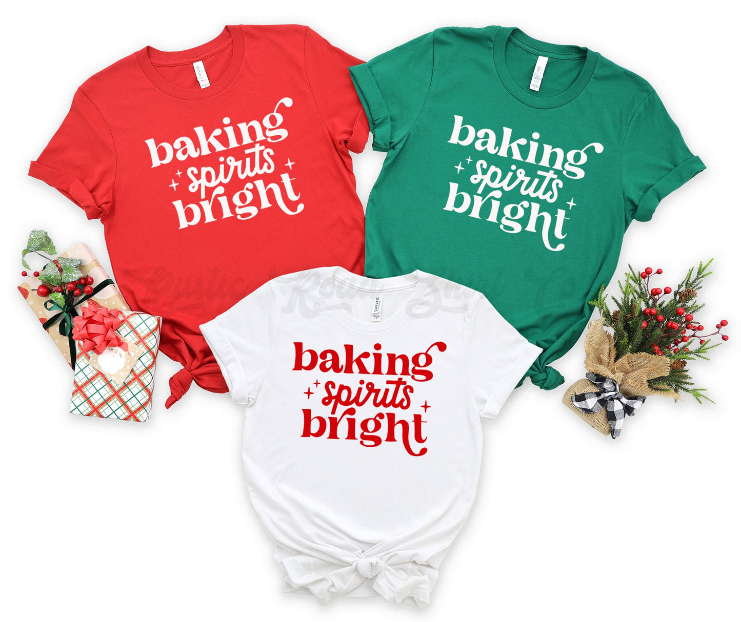 Baking Spirits Bright Shirt, Christmas Cookie Shirts, Matching Family Christmas Shirts, Christmas Tee, Holiday Shirt, Women's Christmas,