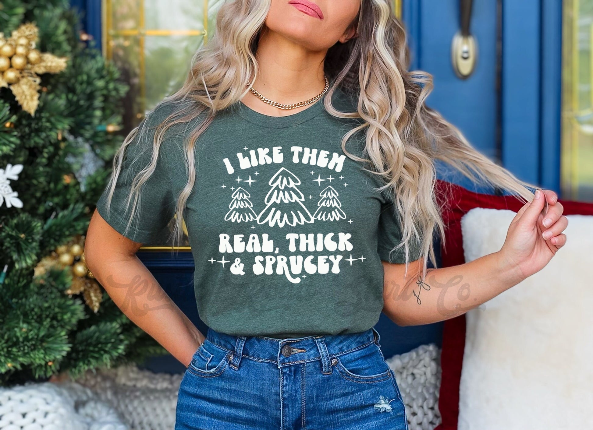 Thick and Sprucey Shirt, Women's Christmas Shirt, Funny Christmas Shirt, Matching Family Christmas Shirts, Christmas Tee, Holiday Shirt