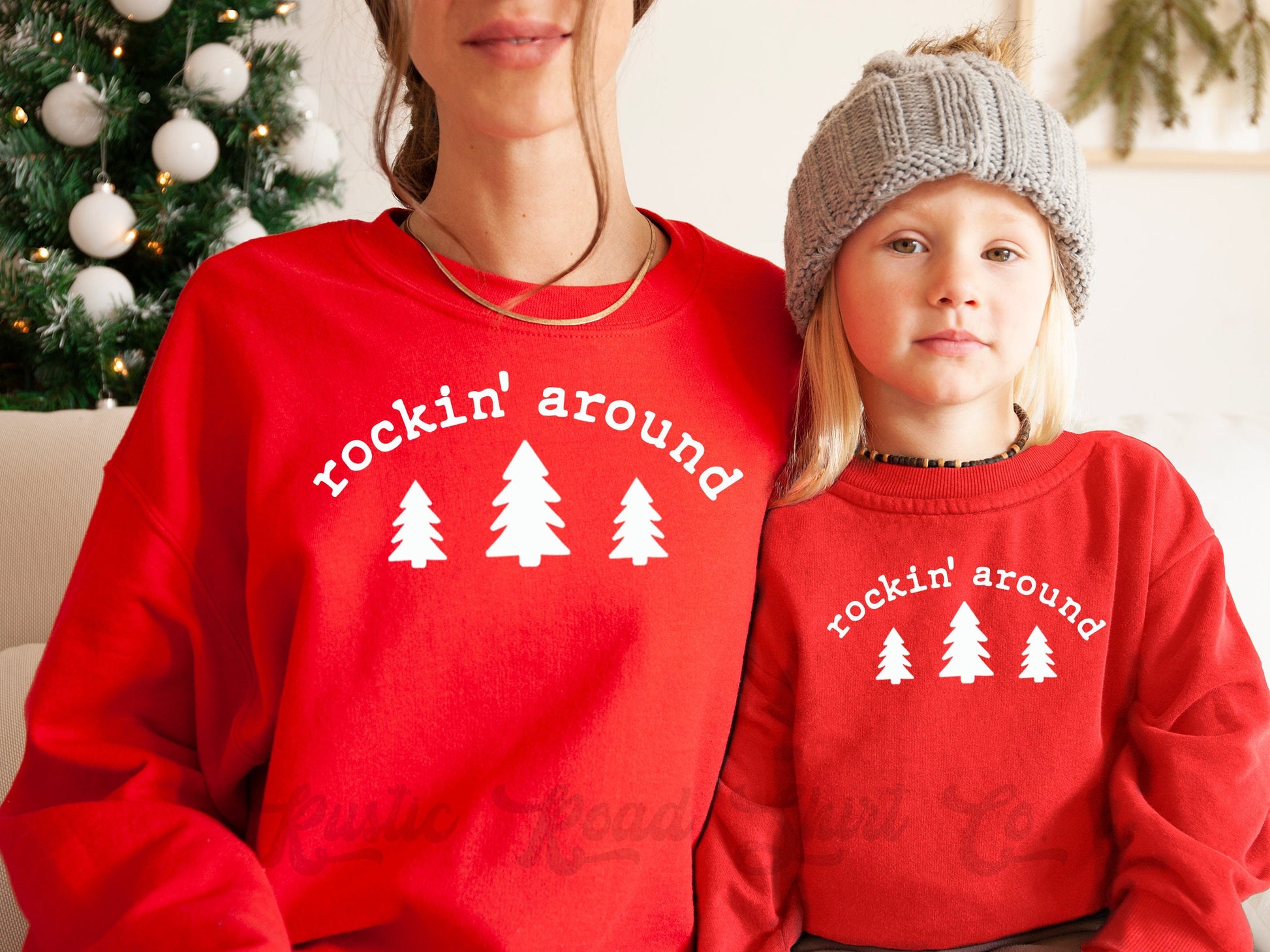 Rockin' Around Christmas Shirt, Family Christmas Sweatshirts, Toddler Christmas Sweatshirt, Kids Christmas Sweatshirt