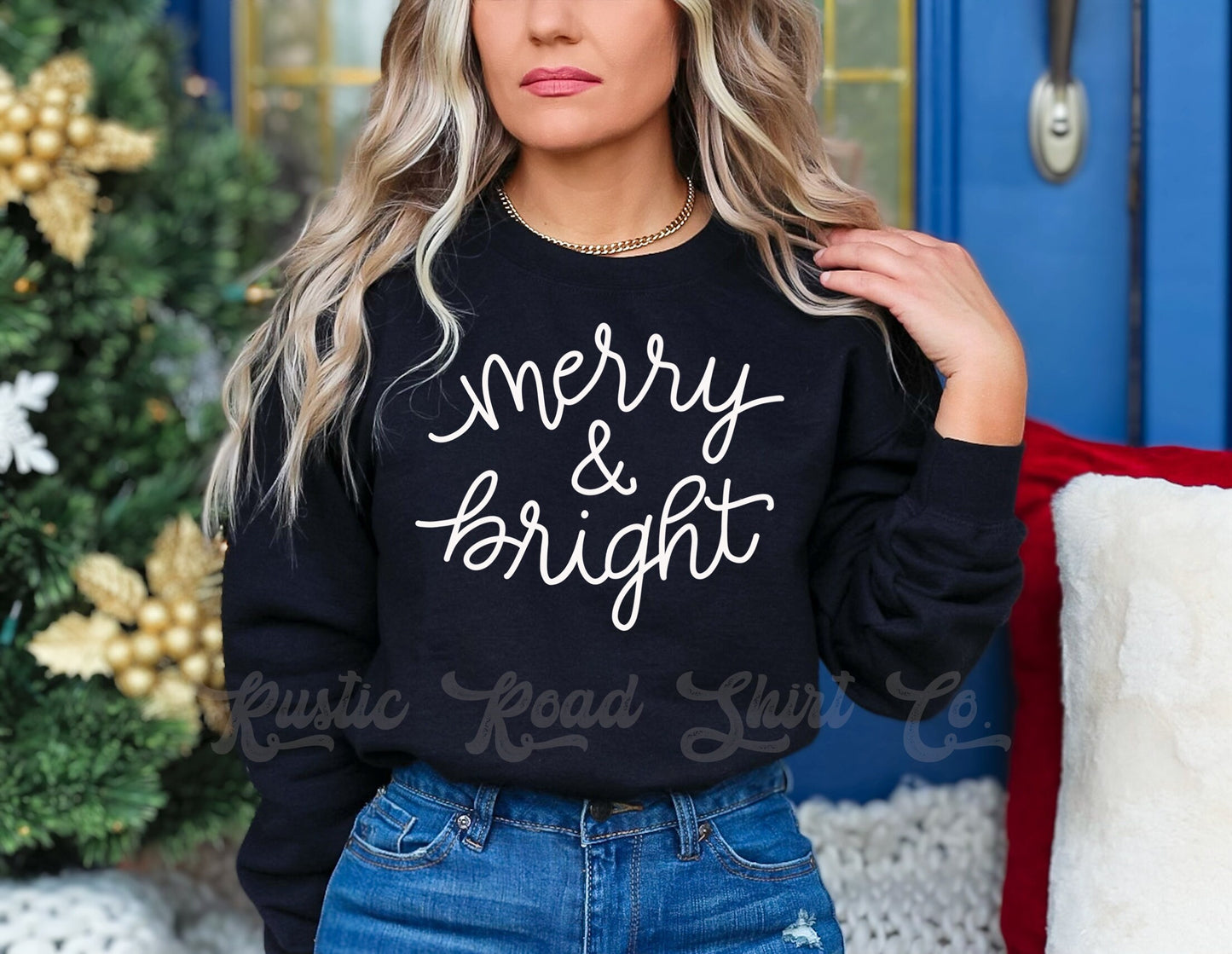 Merry and Bright Sweatshirt, Christmas Sweatshirt, Christmas Sweater, Women's Christmas Sweatshirt, Toddler Christmas Sweatshirt