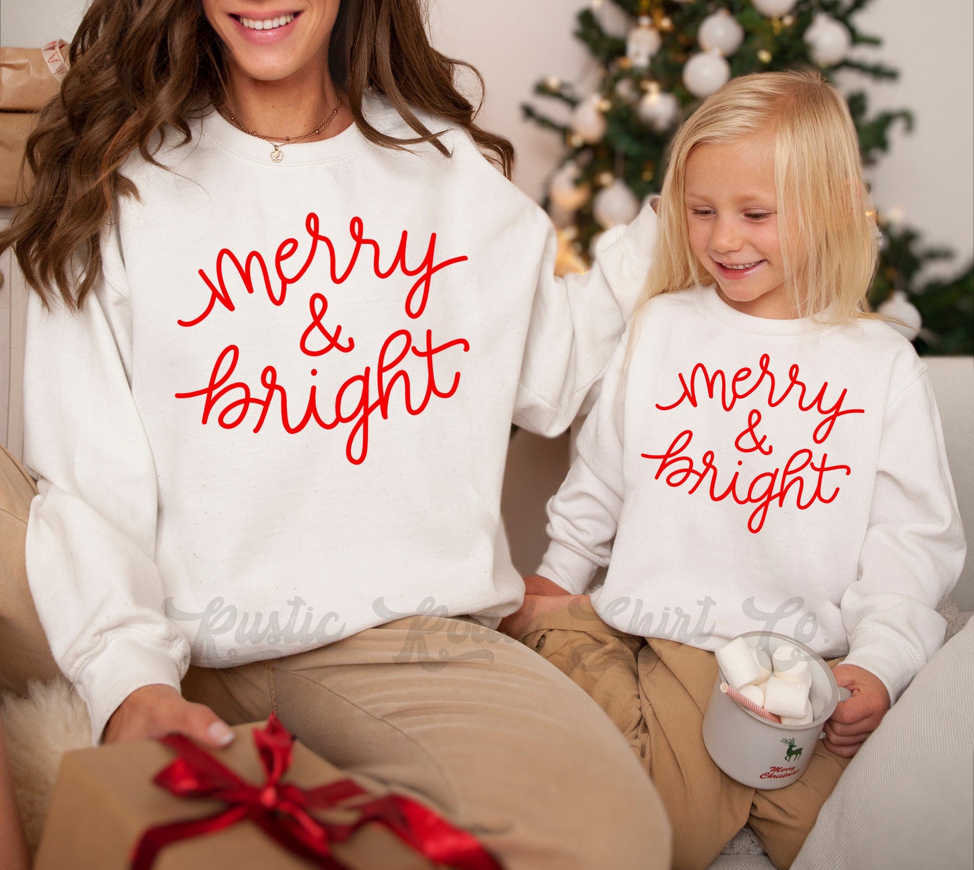 Merry and Bright Sweatshirt, Matching Christmas Sweatshirt, Toddler Christmas Shirt, Matching Family Christmas Shirts