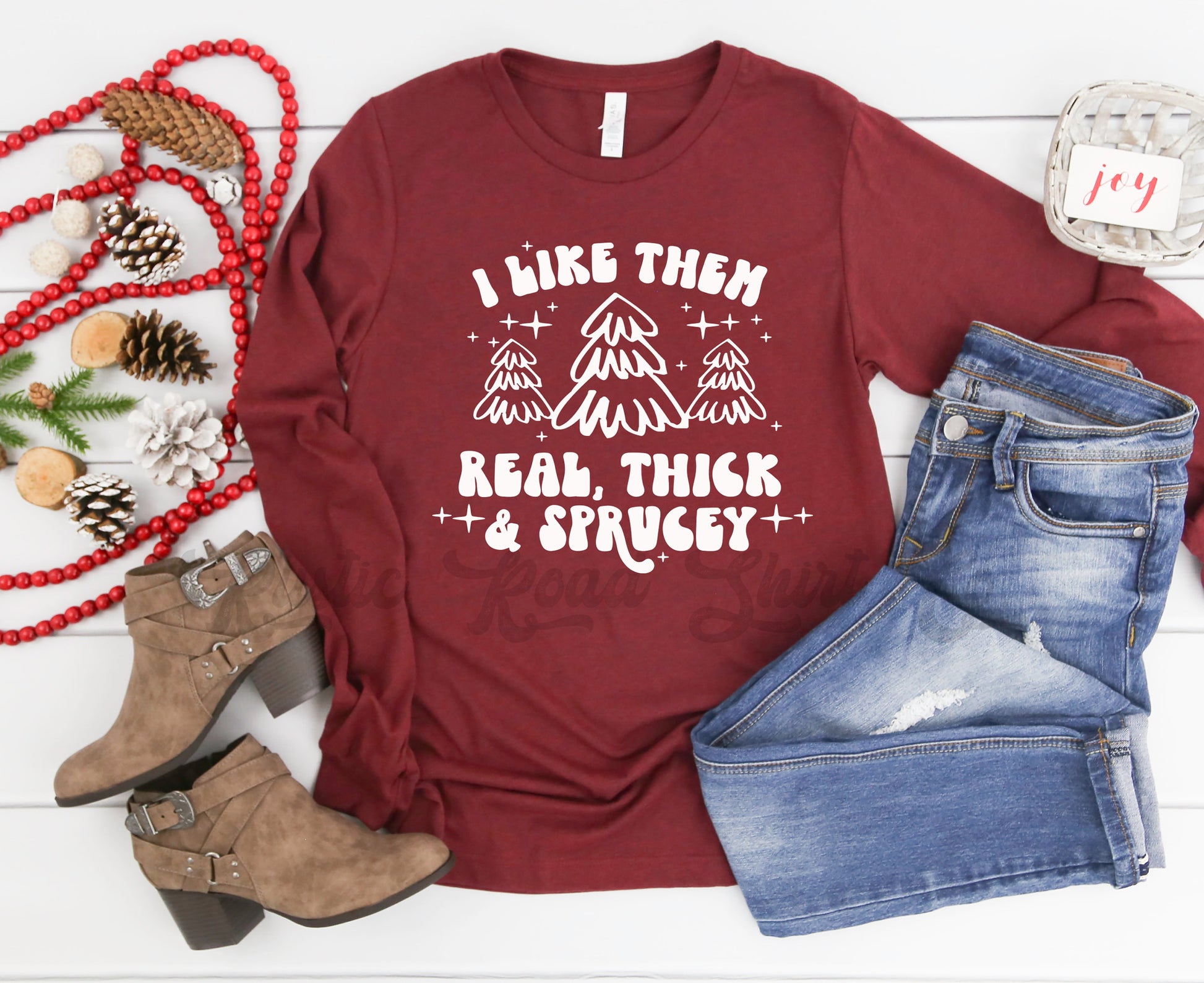 Thick and Sprucey Shirt, Women's Christmas Long Sleeve, Matching Family Christmas Shirts, Holiday Shirts, Christmas Long Sleeve