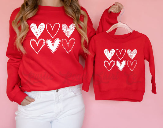 Valentine Sweatshirt, Matching Valentine, Mommy and Me Sweatshirt, XOXO Shirt, Heart Shirt, Love Sweatshirt