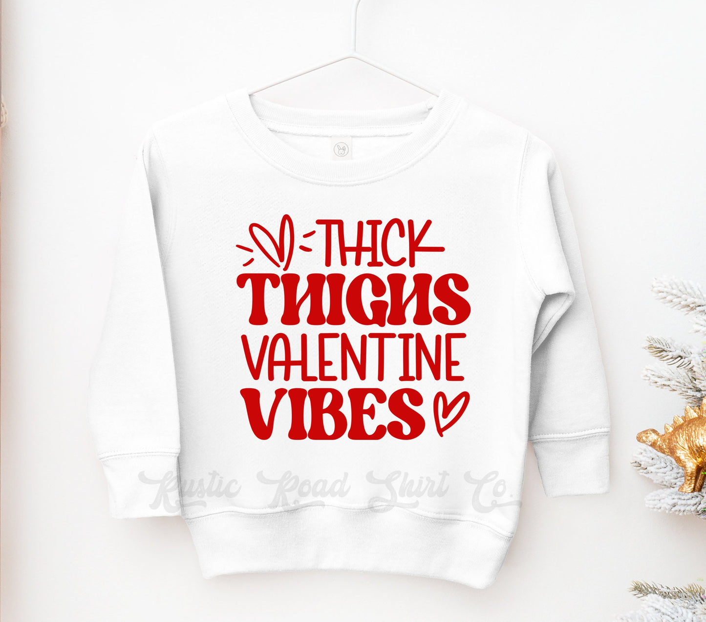 Thick Thighs Valentines Vibes, Boys Valentine Shirt, Valentine Sweatshirt, Girl Valentine Outfit, First Valentines Day