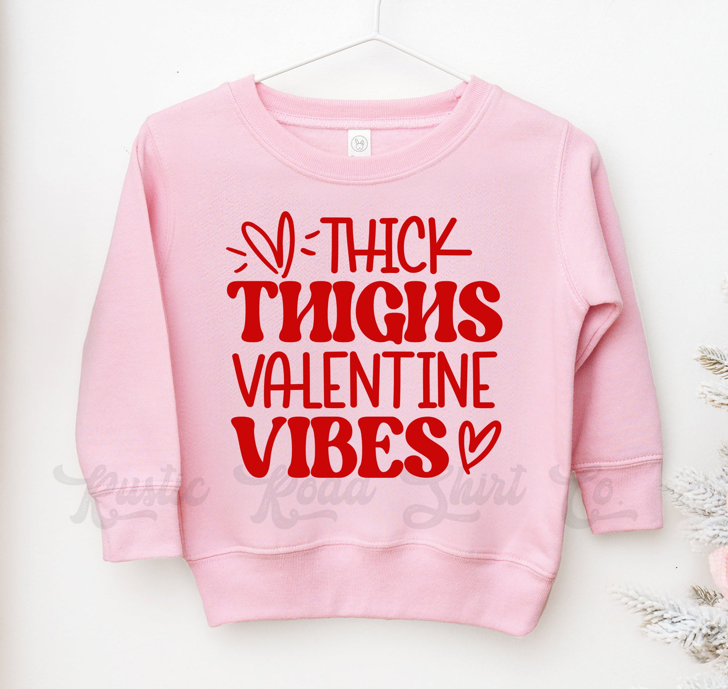 Thick Thighs Valentines Vibes, Boys Valentine Shirt, Valentine Sweatshirt, Girl Valentine Outfit, First Valentines Day