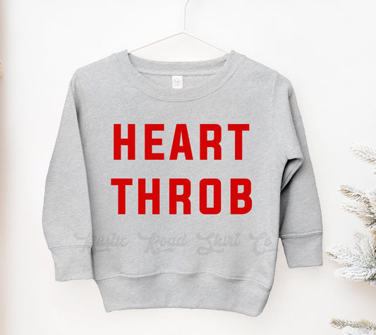 Heart Throb Sweatshirt, Boy Valentine Shirt, Valentine Sweatshirt, Boy Valentine Outfit, Girl Valentine Outfit, First Valentines Day