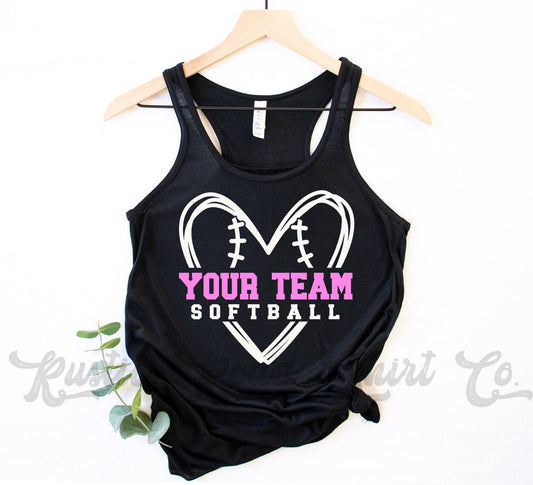 Softball Team Tank Top, Softball Mama Shirt, Softball Mom Tank Top, Softball Mama Shirt, Custom Baseball Tank Top