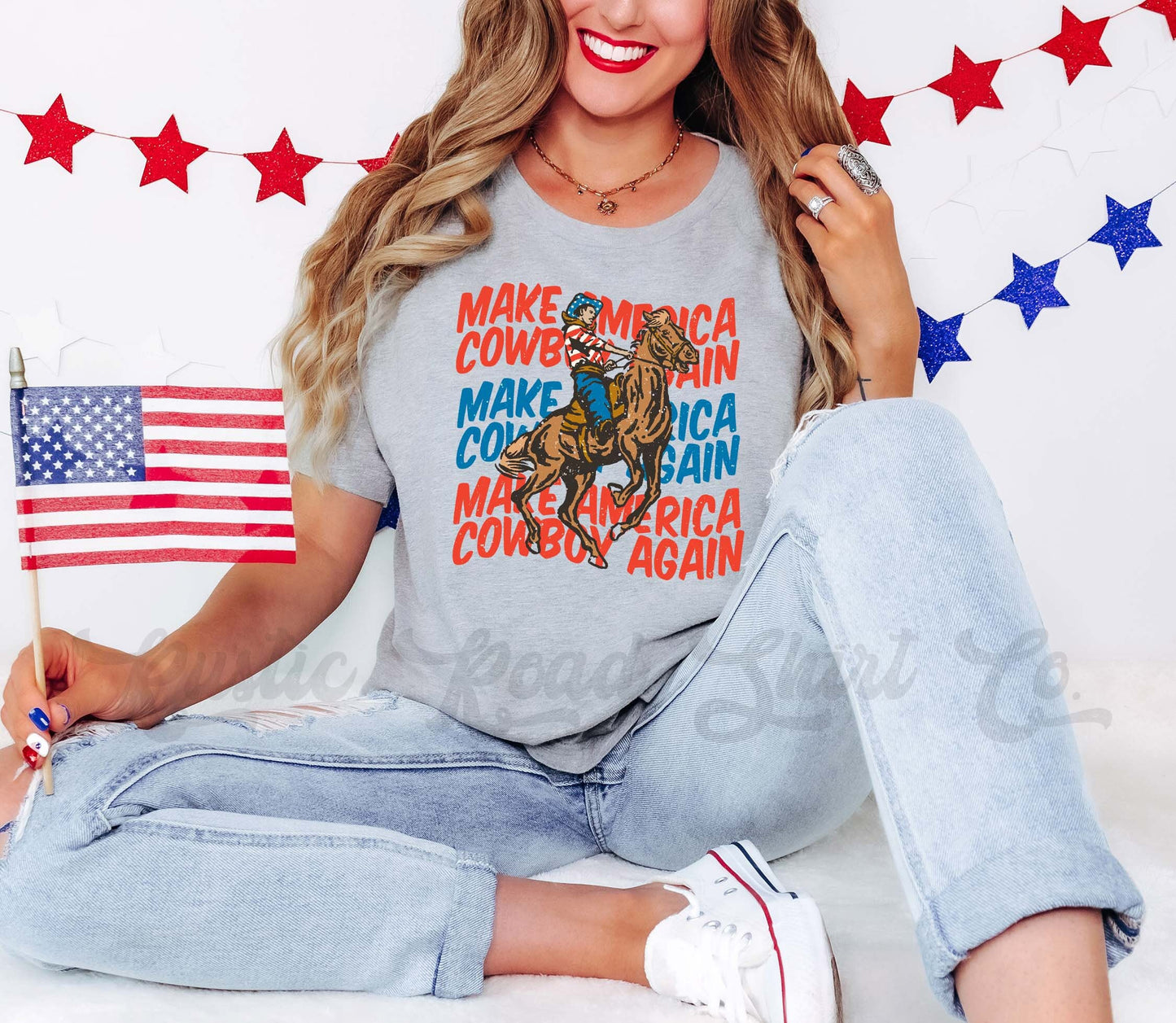 Make America Cowboy Again, USA Shirt, 4th of July Shirt, Patriotic Shirt, Independence Day Shirt, Fourth of July Shirt,