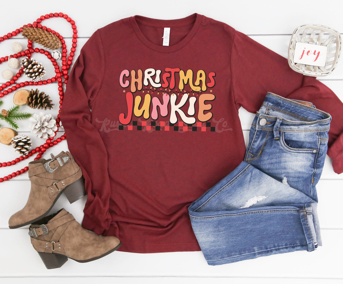 Christmas Junkie Shirt, Funny Christmas Shirt, Women's Christmas Shirt, Matching Family Christmas Shirts, Christmas Long Sleeve
