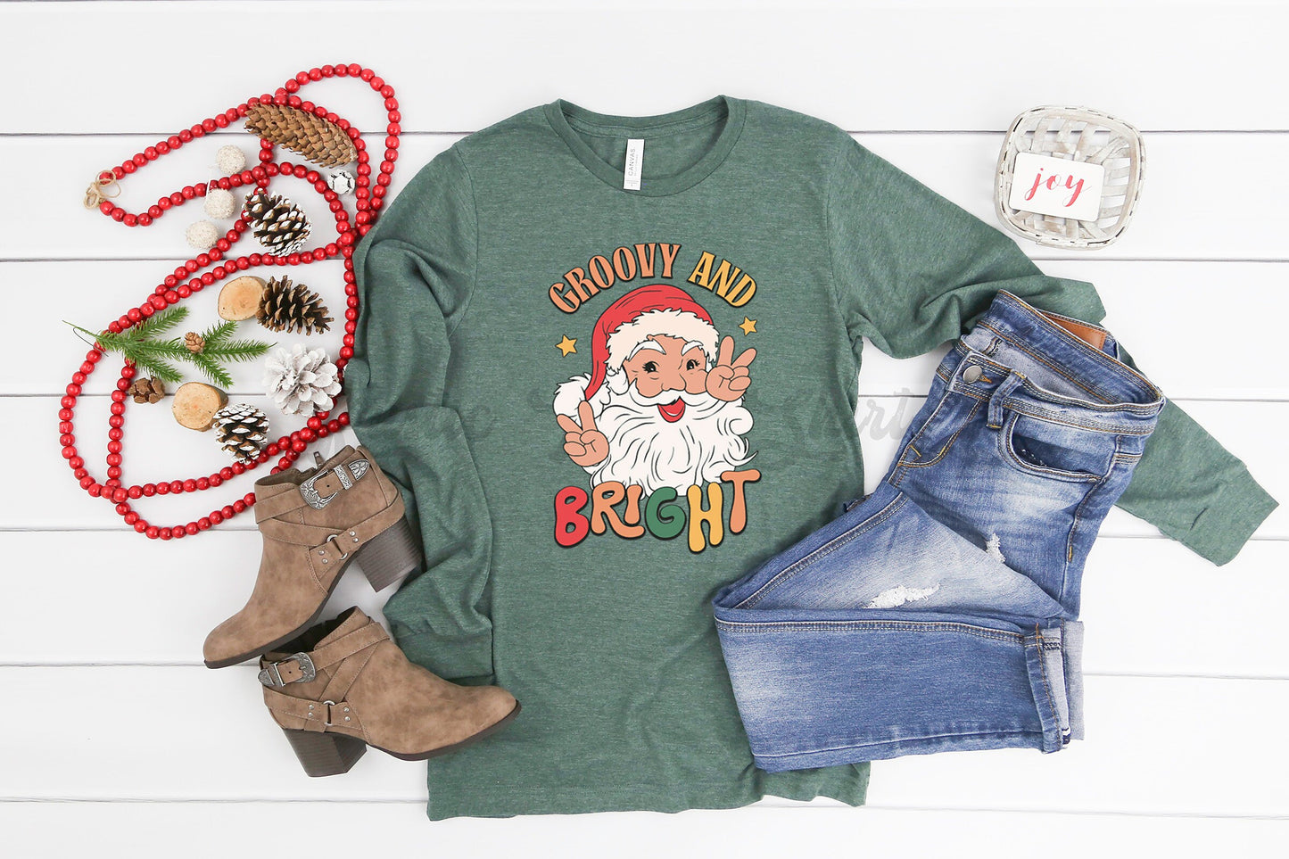 Vintage Santa Shirt, Funny Christmas Shirt, Women's Christmas Shirt, Matching Family Christmas Shirts, Christmas Long Sleeve