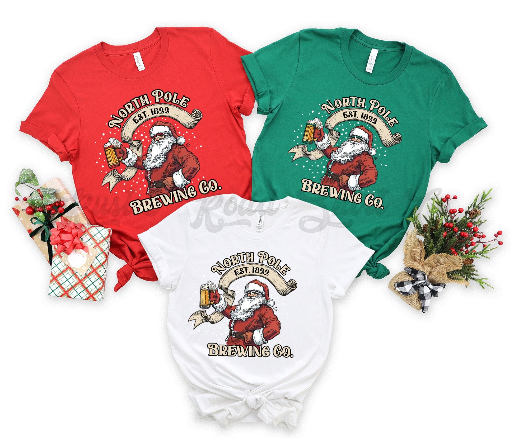 North Pole Brewing Shirt, Funny Christmas Shirt, Matching Family Christmas Shirts, Christmas Tee, Holiday Shirt, Women's Christmas,