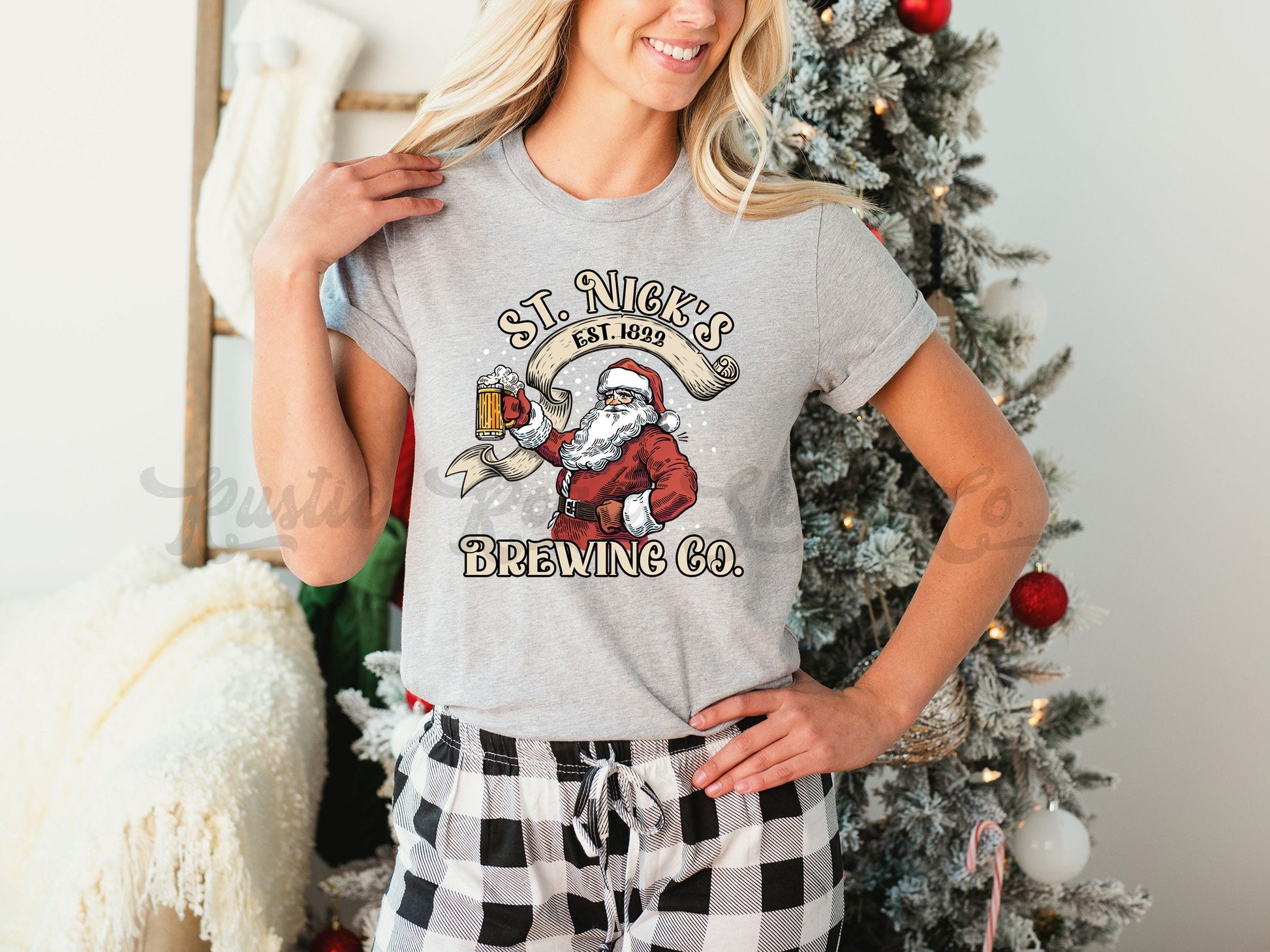 St Nicks Brewing Co Shirt, Funny Christmas Shirt, Matching Family Christmas Shirts, Christmas Tee, Holiday Shirt, Women's Christmas,