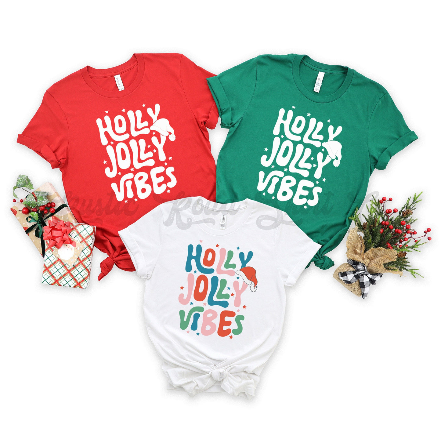 Holly Jolly Vibes Shirt, Women's Christmas Shirt, Toddler Christmas Shirt, Matching Christmas Shirts, Funny Christmas Shirt, Christmas Tee