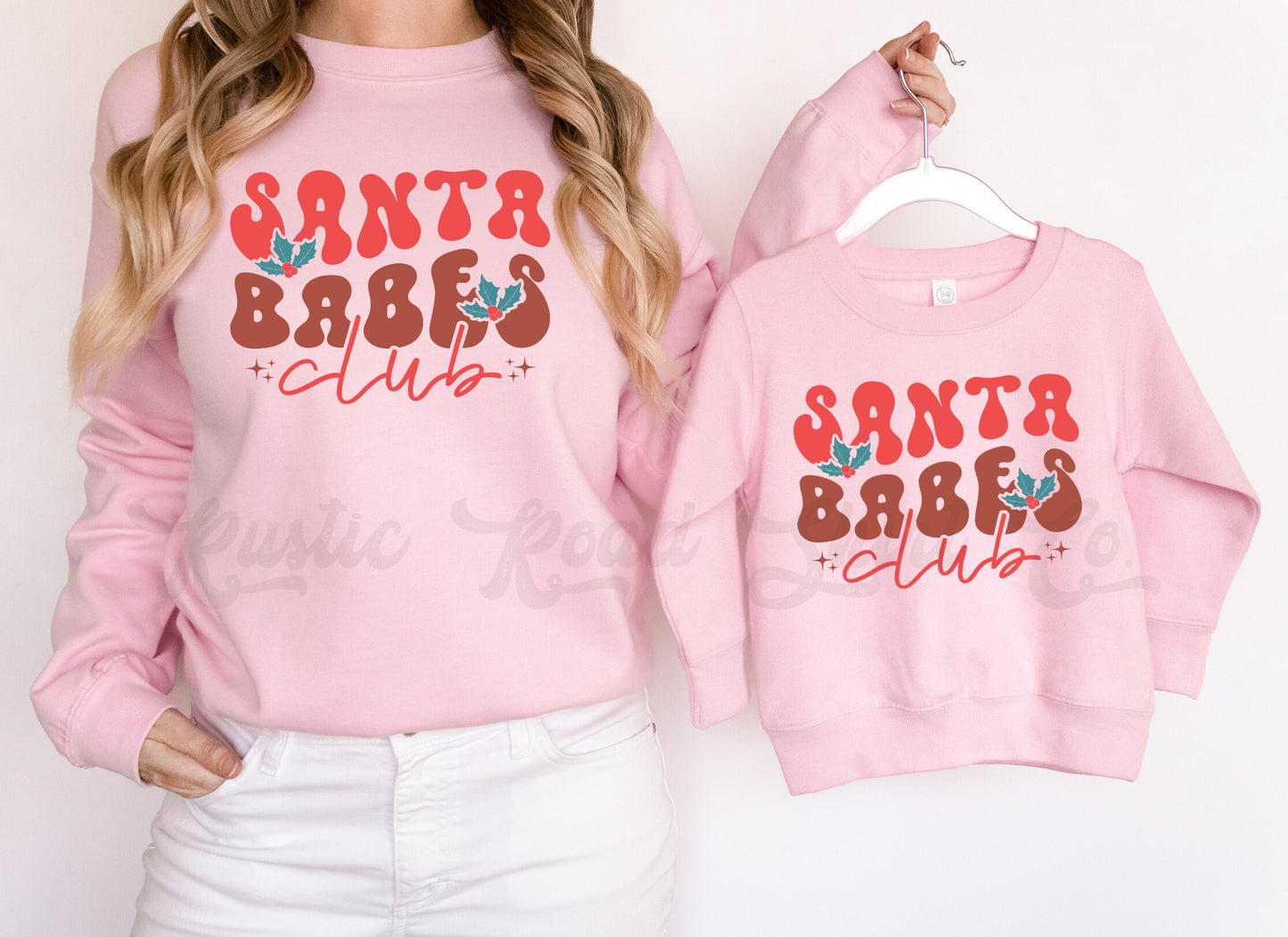 Santa Babes Club Sweatshirt, Family Christmas Sweatshirts, Toddler Christmas Sweatshirt, Kids Christmas Sweatshirt