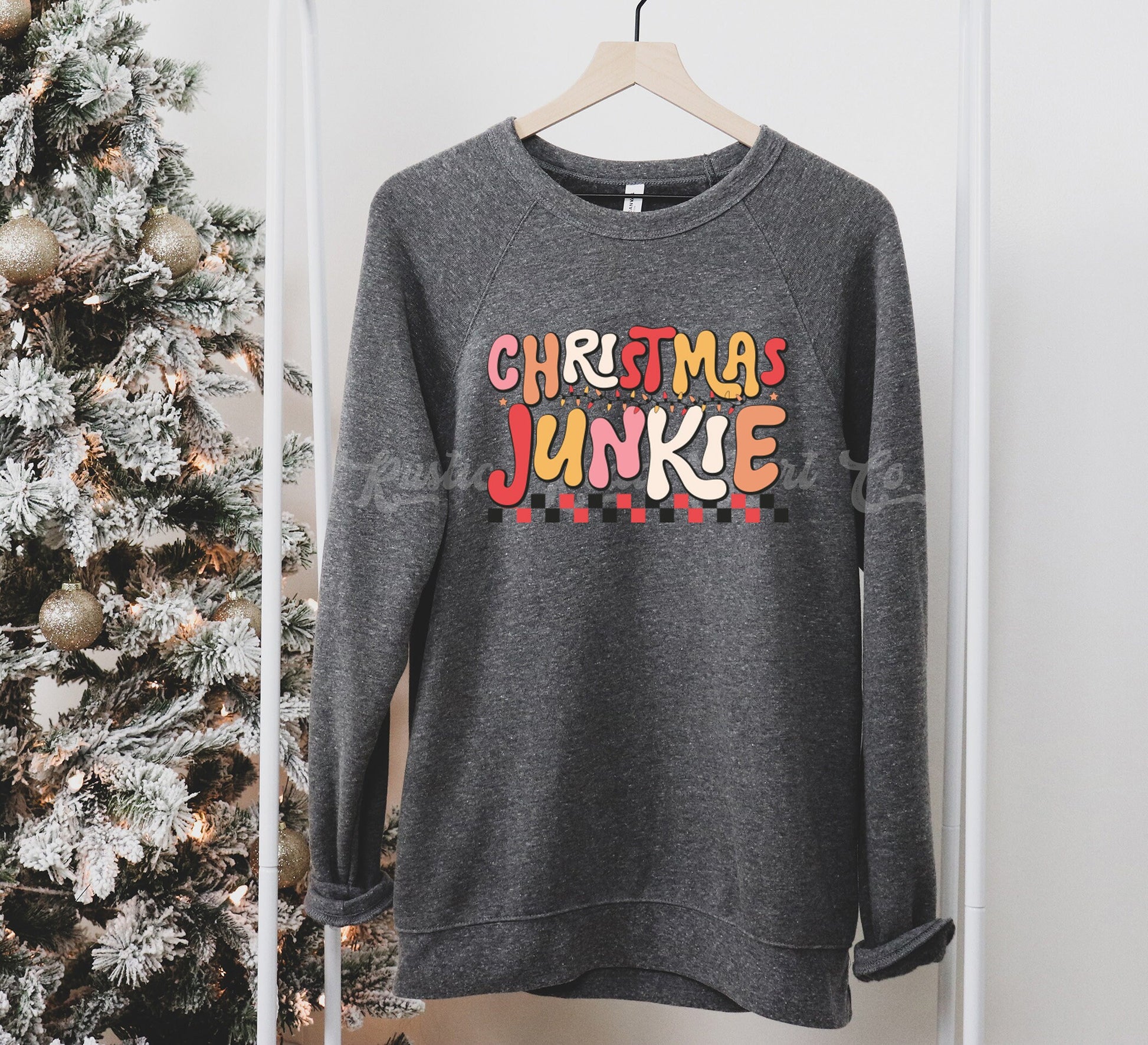Christmas Junkie, Funny Christmas Sweatshirt, Christmas Sweatshirt, Holiday Sweater, Women's Christmas Sweater, Family Christmas Sweatshirt