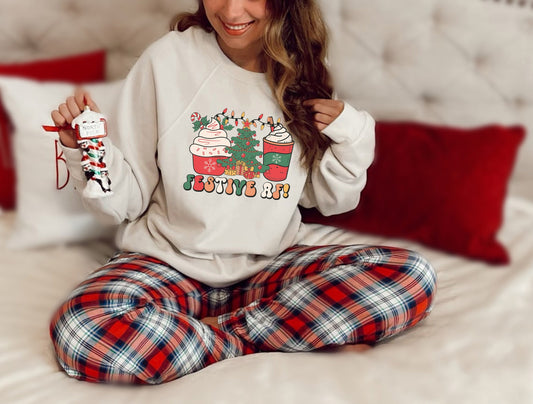 Festive AF shirt, Funny Christmas Sweatshirt, Christmas Sweatshirt, Holiday Sweater, Women's Christmas Sweater, Family Christmas Sweatshirt