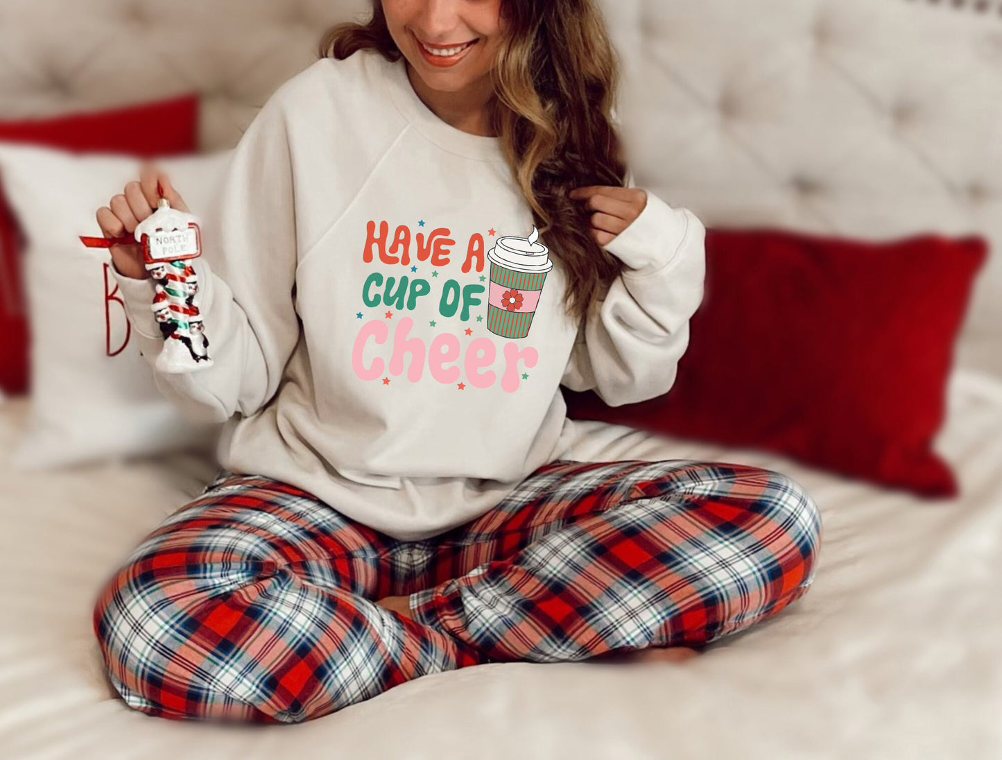 Have a cup of cheer shirt, Christmas Coffee Shirt, Christmas Sweatshirt, Holiday Sweater, Women's Christmas Sweater
