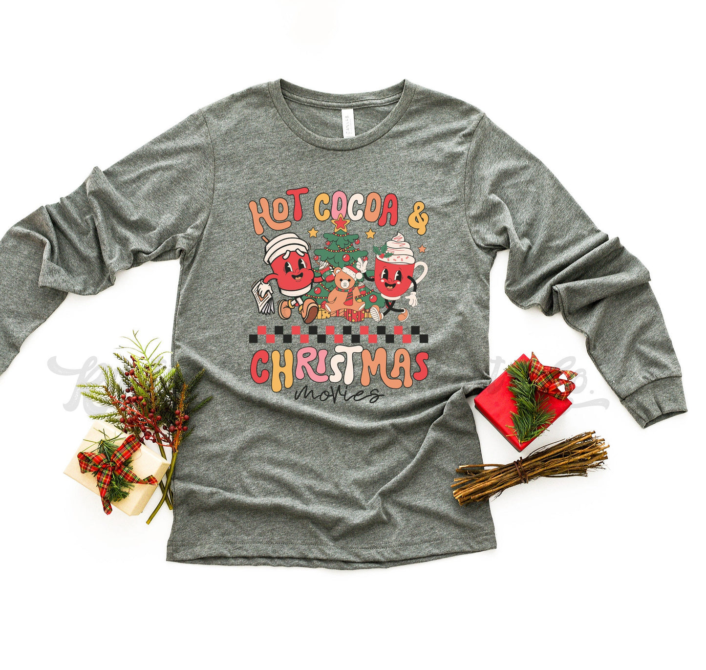 Christmas Movies Shirt, Coffee Christmas Shirt, Women's Christmas Shirt, Matching Family Christmas Shirts, Christmas Long Sleeve