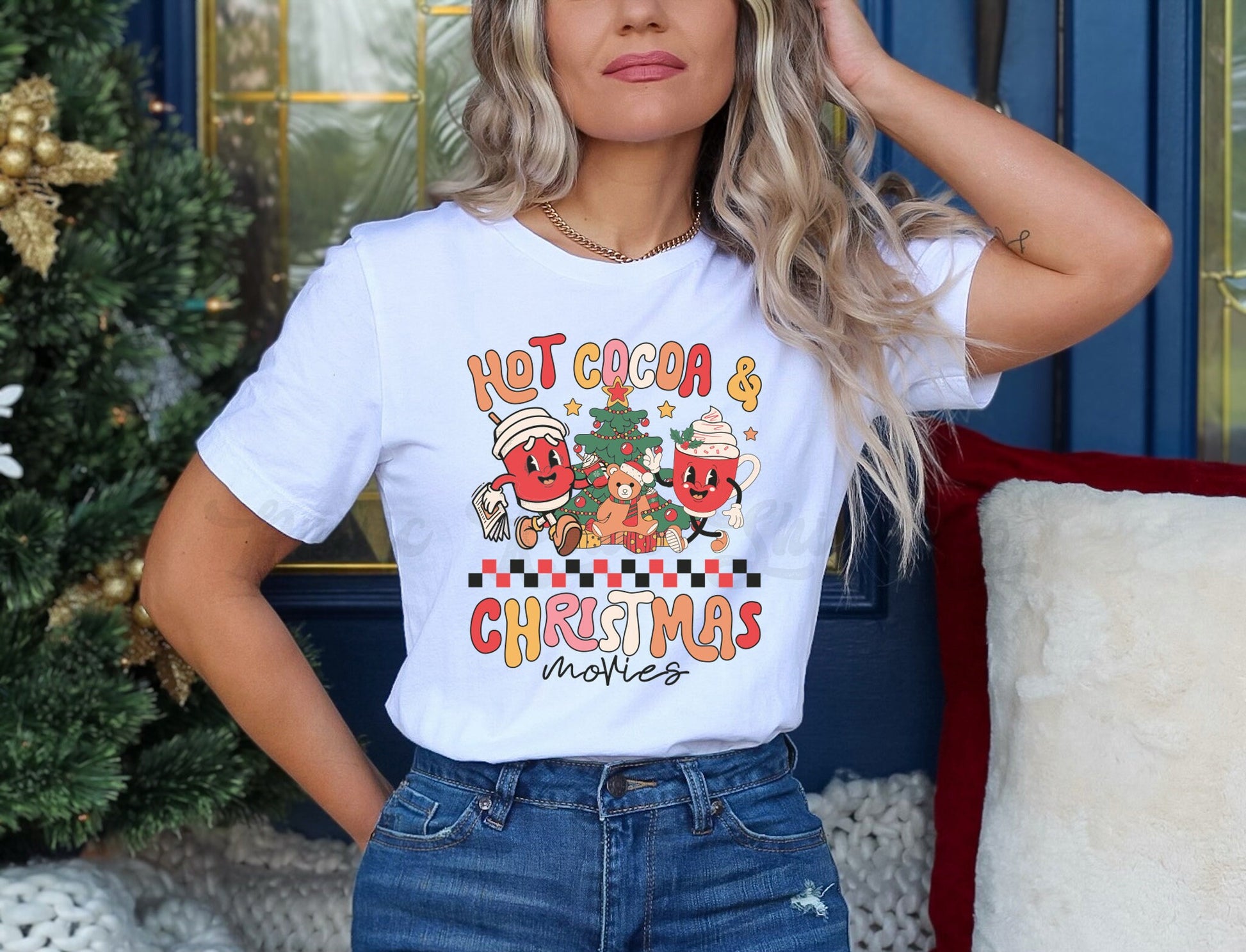 Christmas Movies Shirt, Coffee Christmas Shirt, Matching Family Christmas Shirts, Christmas Tee, Holiday Shirt, Women's Christmas,