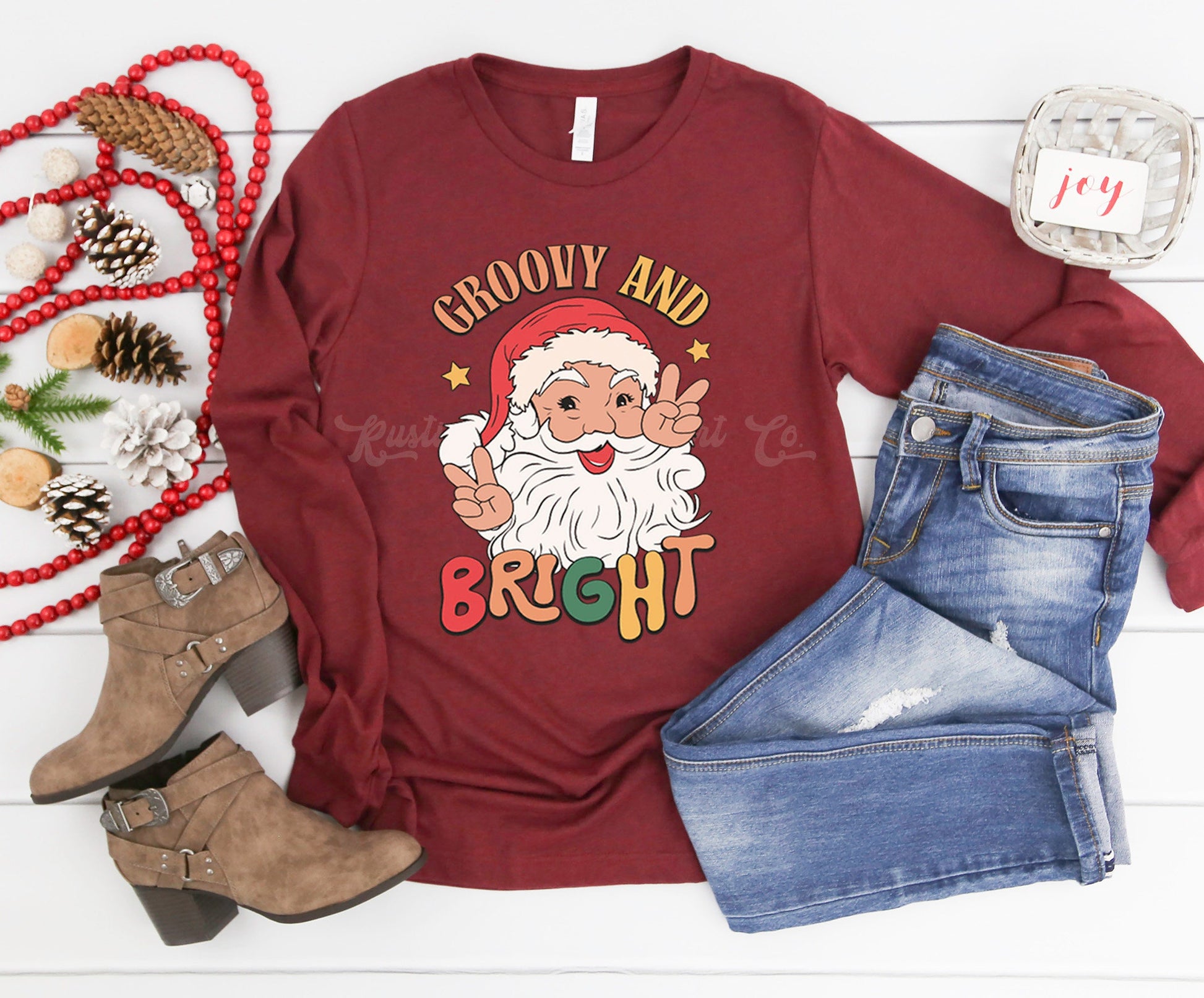 Vintage Santa Shirt, Funny Christmas Shirt, Women's Christmas Shirt, Matching Family Christmas Shirts, Christmas Long Sleeve