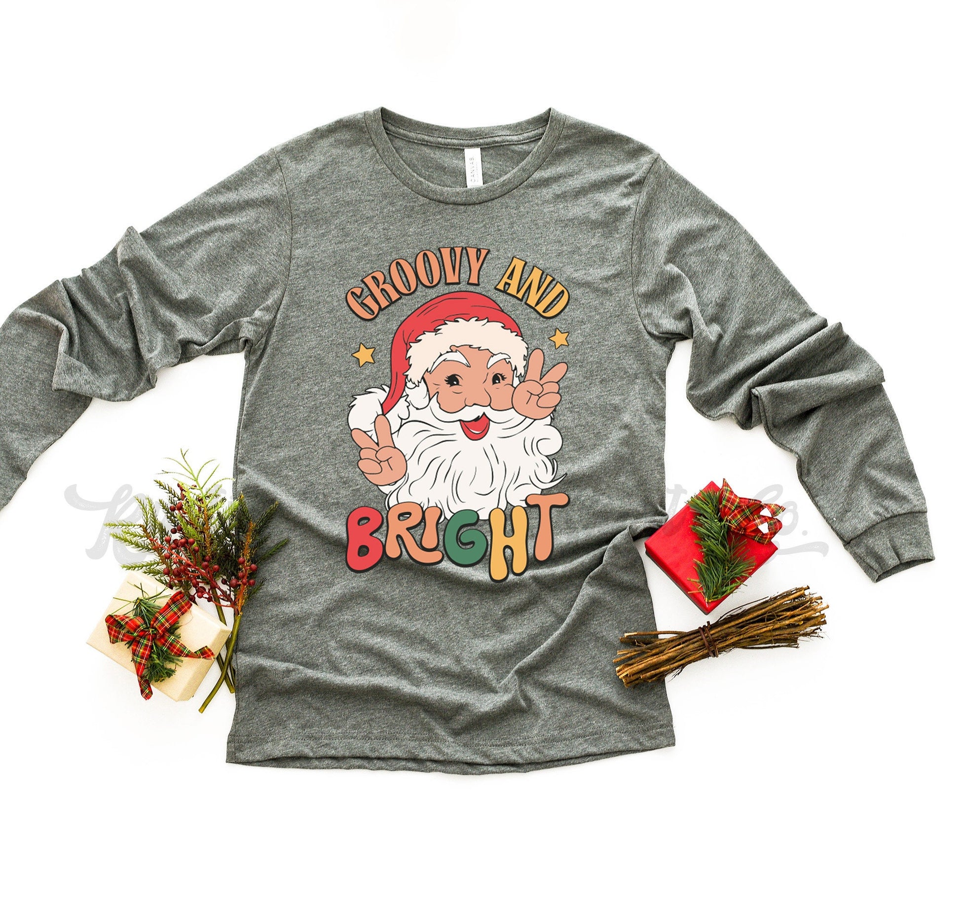 Vintage Santa Shirt, Funny Christmas Shirt, Women's Christmas Shirt, Matching Family Christmas Shirts, Christmas Long Sleeve