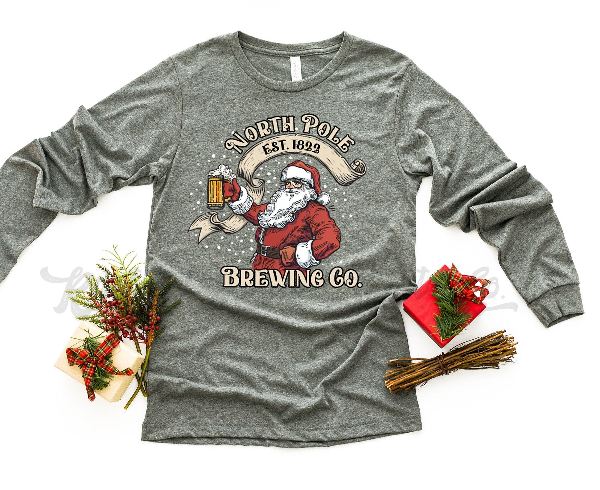 North Pole Brewing Co Shirt, Funny Christmas Shirt, Women's Christmas Shirt, Matching Family Christmas Shirts, Christmas Long Sleeve