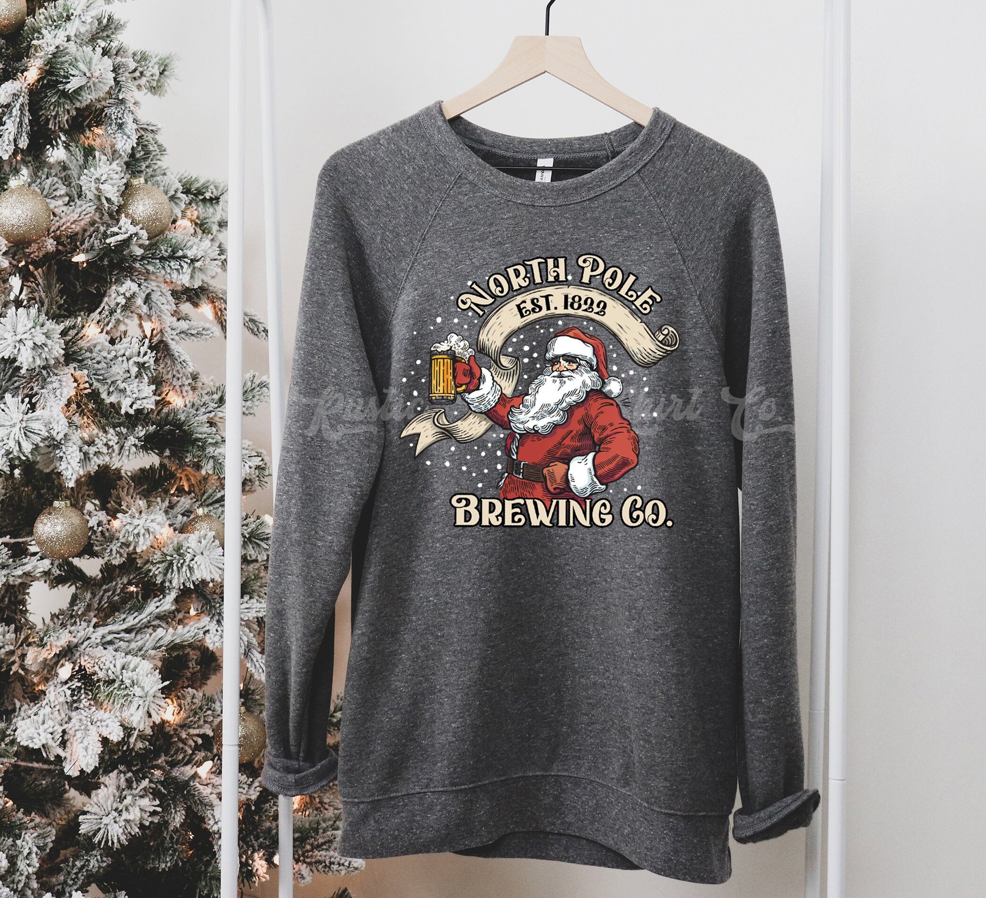 North Pole Brewing Co Shirt, Funny Christmas Shirt, Christmas Sweatshirt, Holiday Sweater, Women's Christmas Sweater