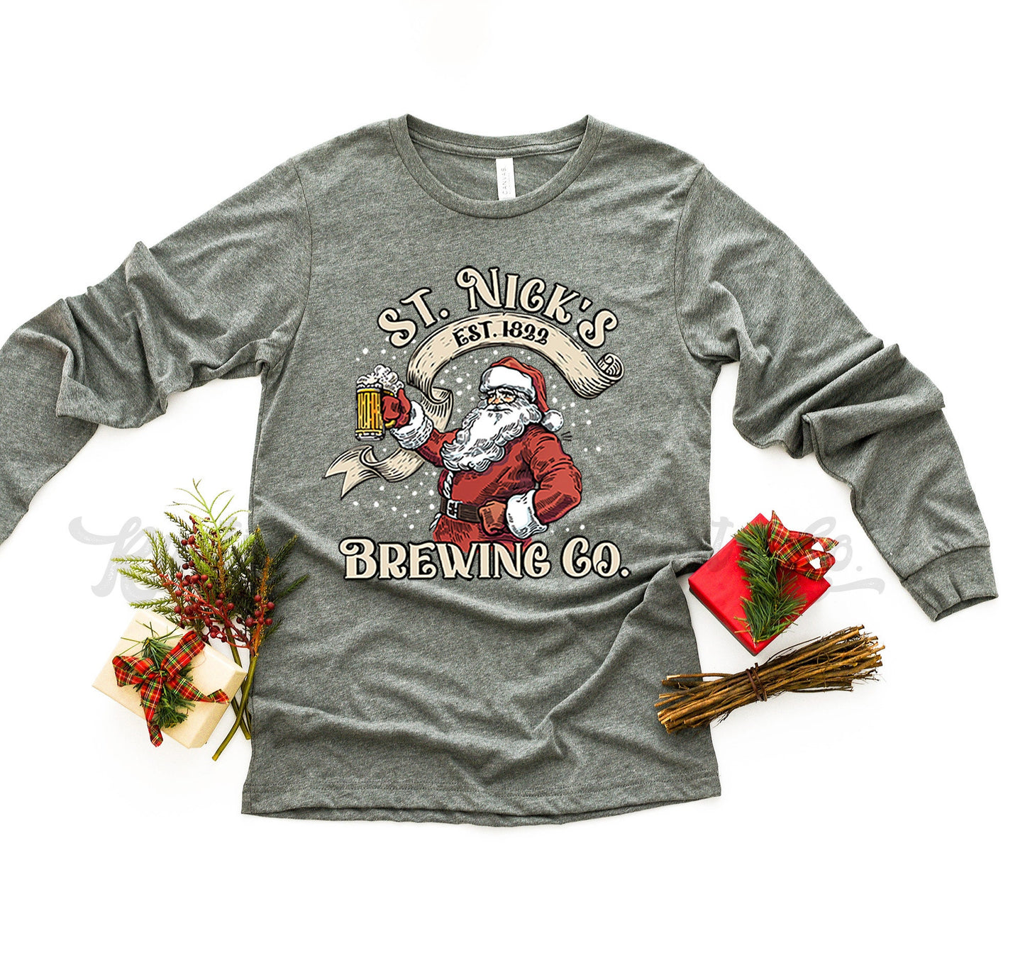 St Nicks Brewing Co Shirt, Funny Christmas Shirt, Women's Christmas Shirt, Matching Family Christmas Shirts, Christmas Long Sleeve