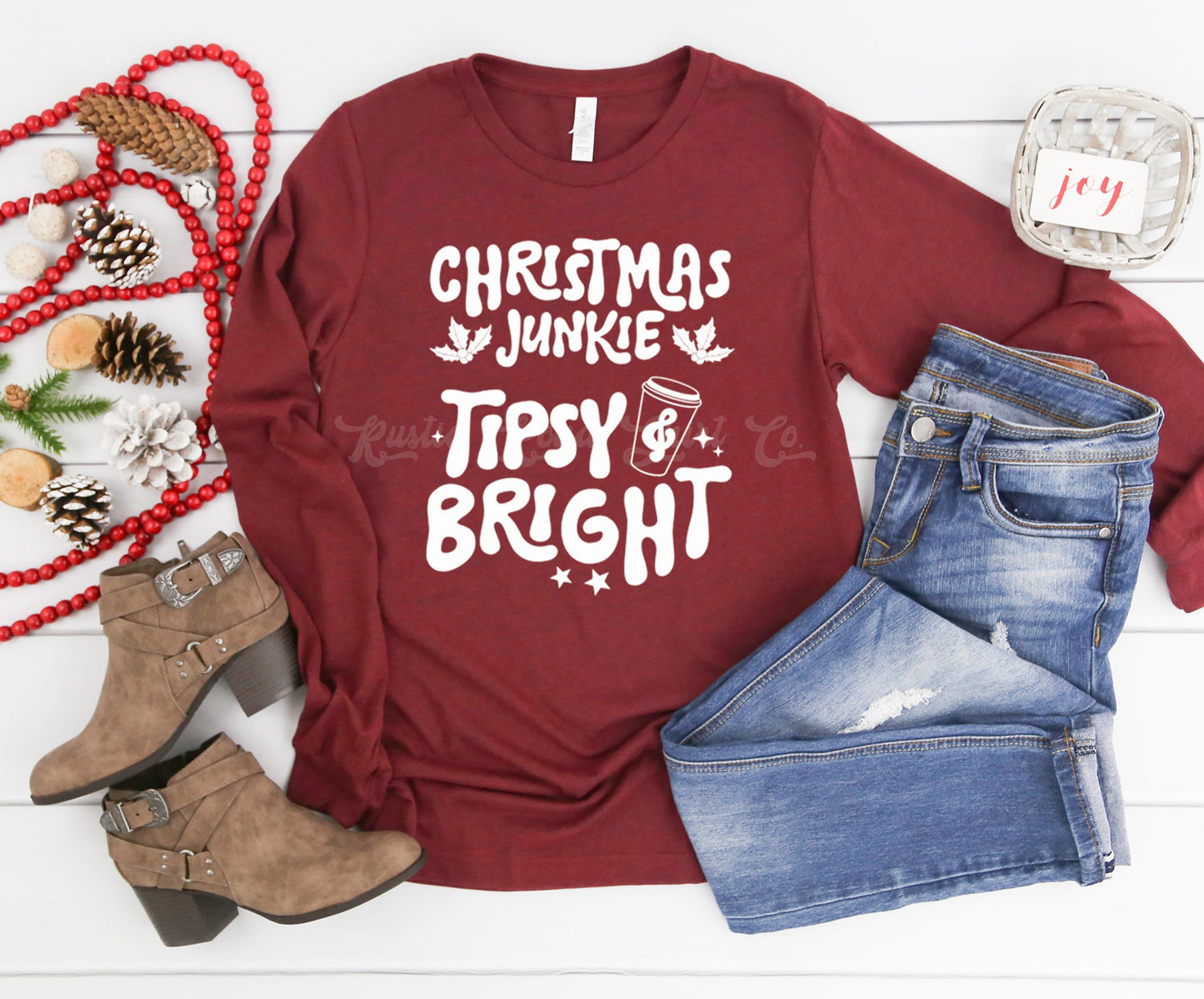 Christmas Junkie, Funny Christmas Shirt, Women's Christmas Shirt, Matching Family Christmas Shirts, Christmas Long Sleeve