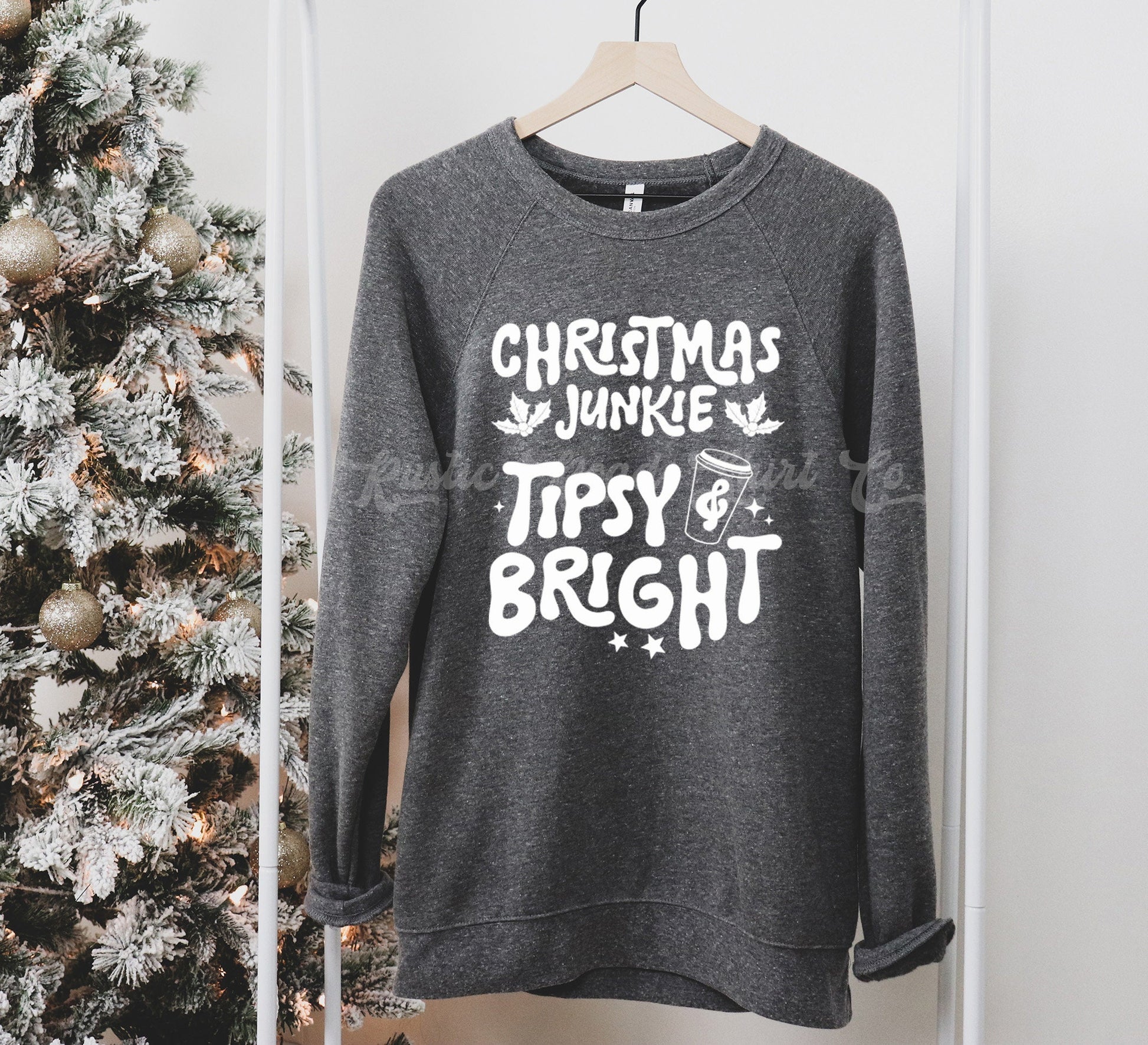 Christmas Junkie Shirt, Funny Christmas Shirt, Christmas Sweatshirt, Holiday Sweater, Women's Christmas Sweater