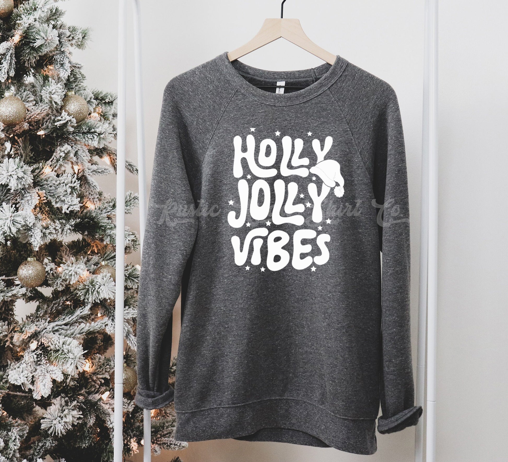 Holly Jolly Vibes Sweatshirt, Funny Christmas Shirt, Christmas Sweatshirt, Christmas Vacation Shirt, Women's Christmas Sweater
