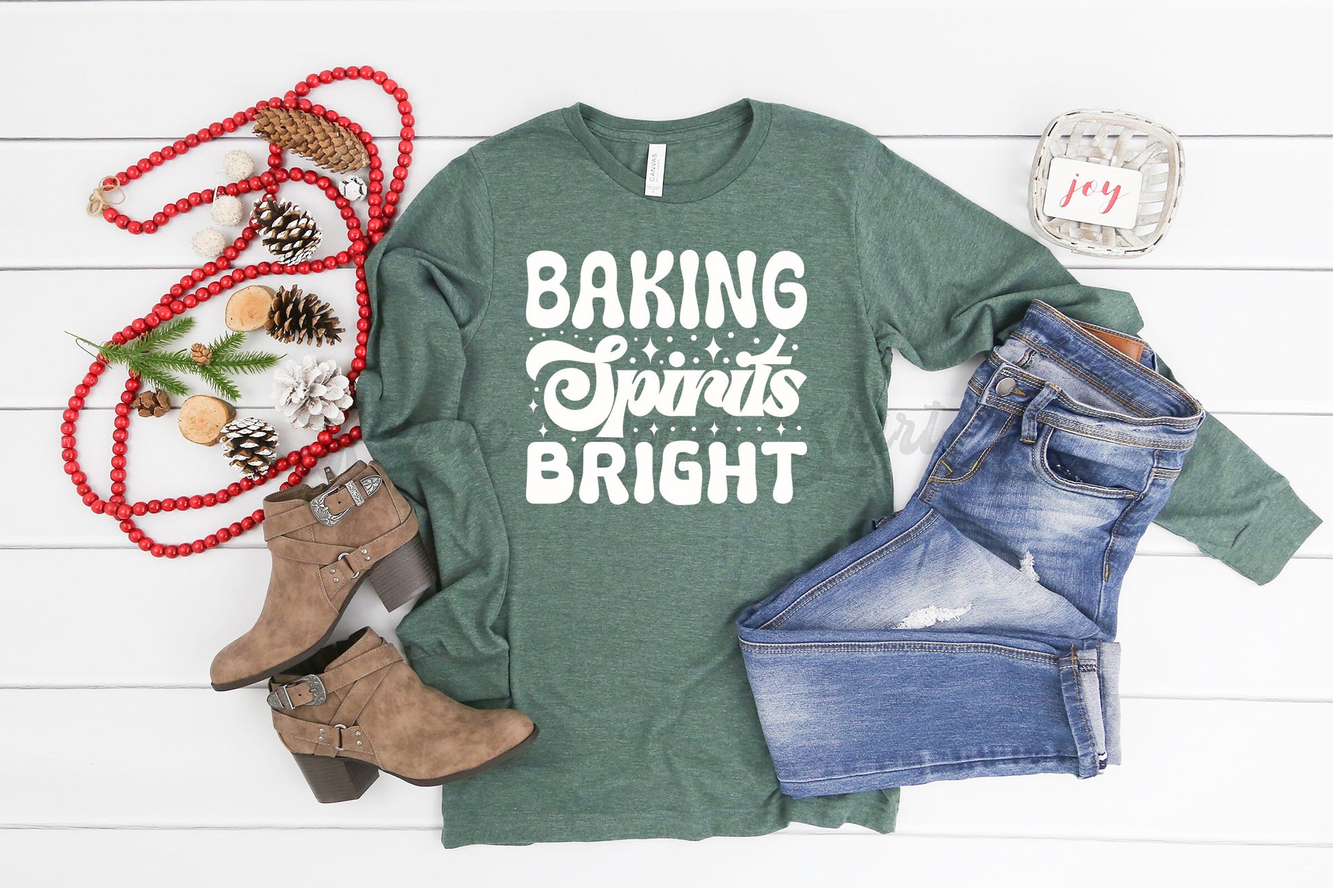 Baking Spirits Bright Shirt, Christmas Cookie Shirt, Matching Christmas Shirts, Family Christmas Shirts, Women's Christmas Shirt