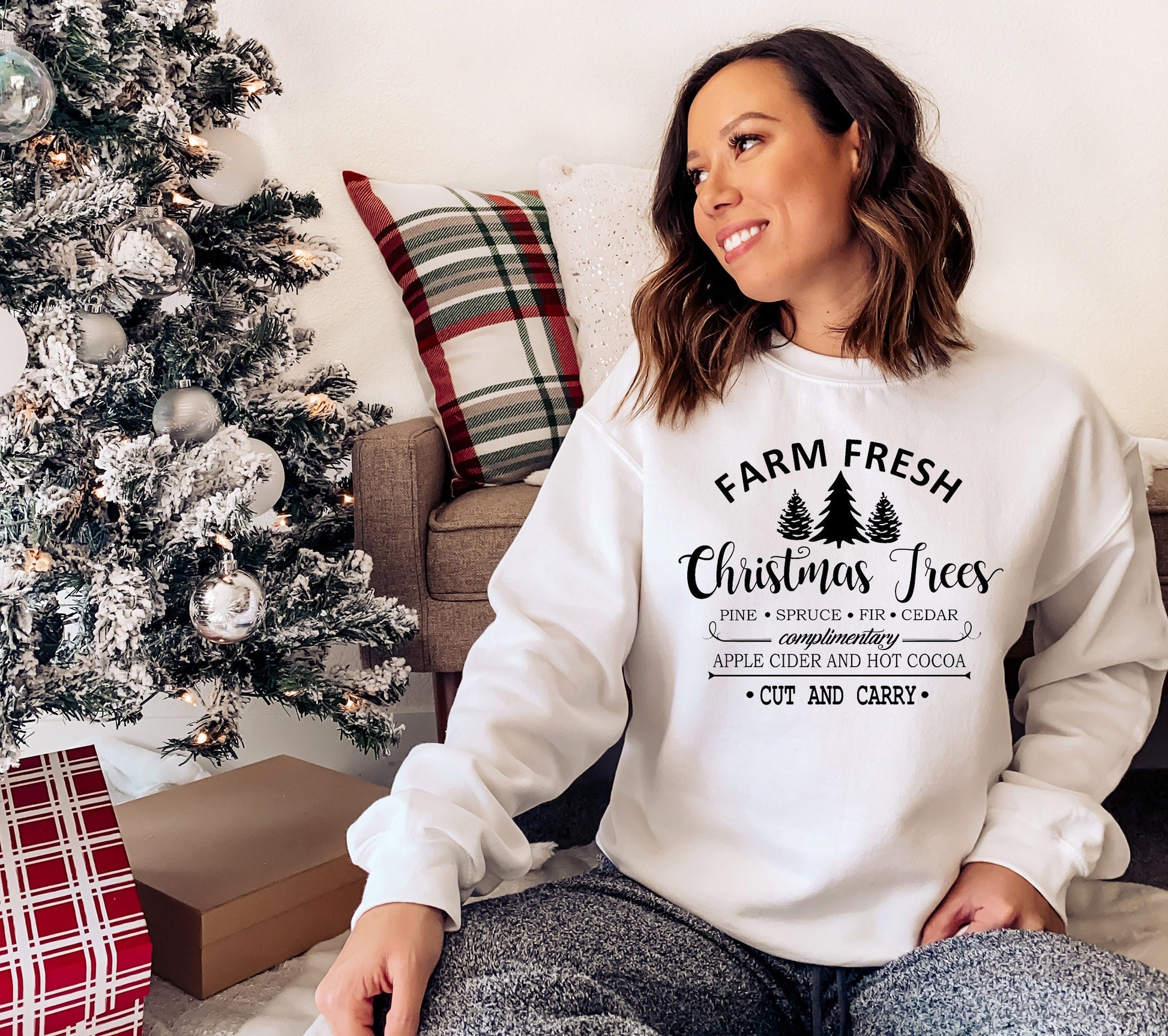 Christmas Sweatshirt, Christmas Tree Farm Shirt, Holiday Sweater, Family Christmas Sweatshirt