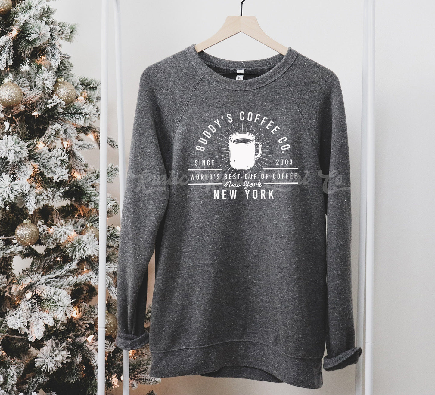 Elf Christmas Sweatshirt, Christmas Coffee Shirt, Christmas Sweatshirt, Holiday Sweater, Women's Christmas Sweater