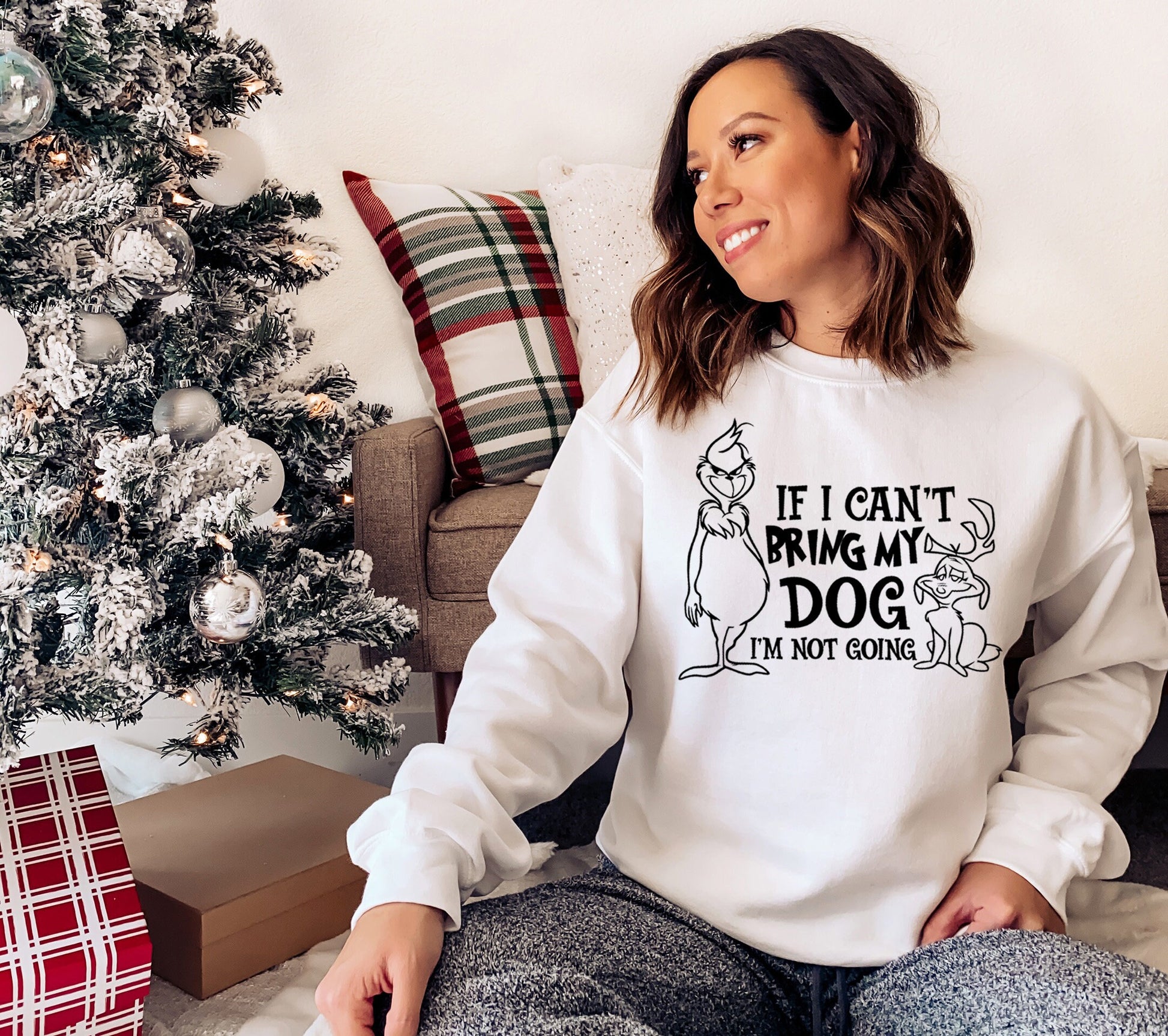 Funny Christmas Sweatshirt, Dog Christmas Sweater, Christmas Sweatshirt, Holiday Sweater, Women's Christmas Sweater