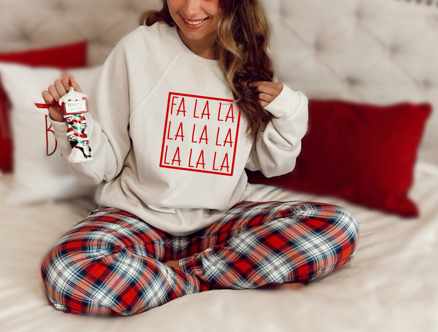 Falala Sweatshirt, Christmas Sweatshirt, Christmas Wishes Shirt, Holiday Sweater, Women's Christmas Sweater, Family Christmas Sweatshirt