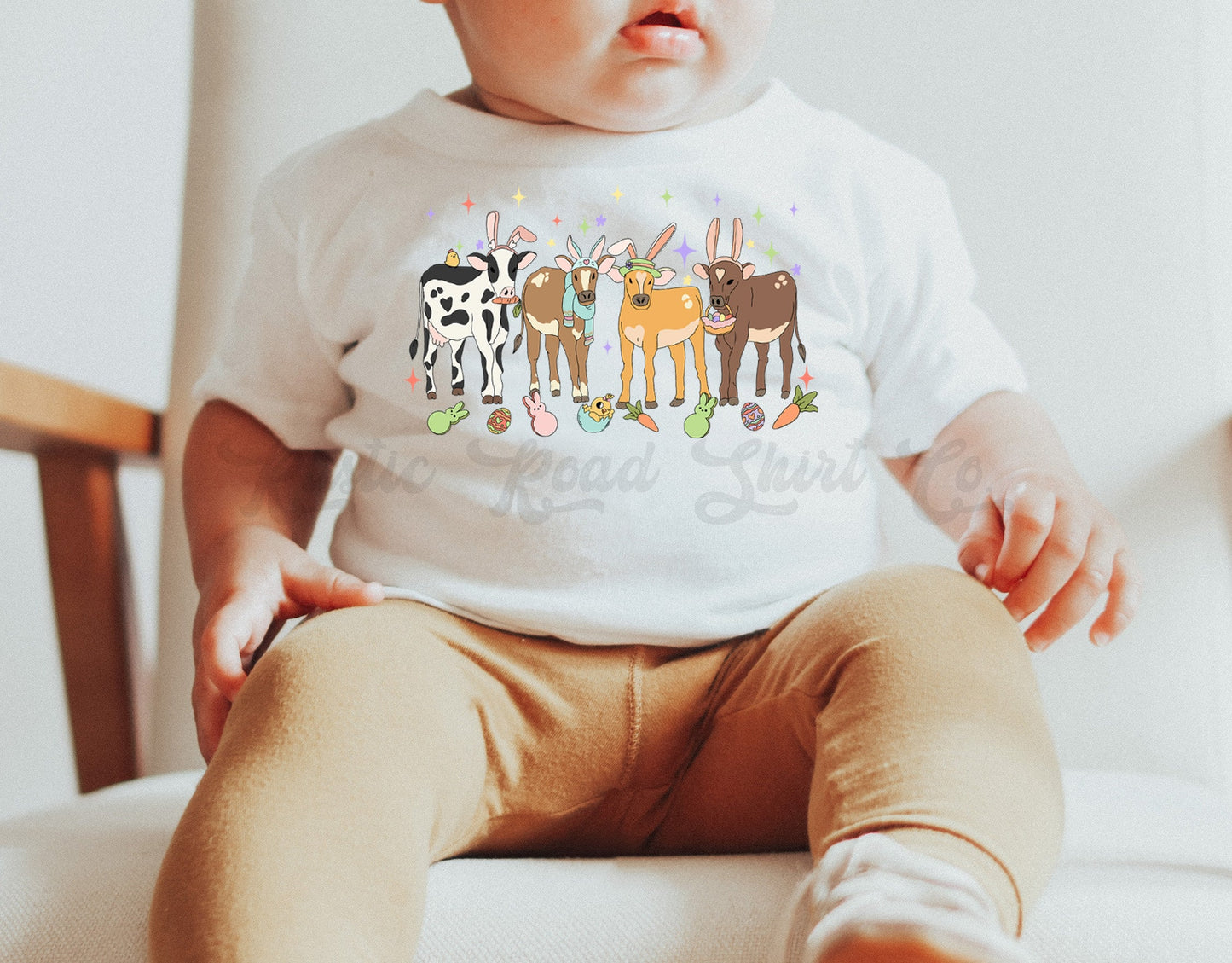 Easter Cows Shirt, Boys Easter Shirt, Girls Easter Shirt, Easter Basket Gift, Toddler Easter T shirt 142