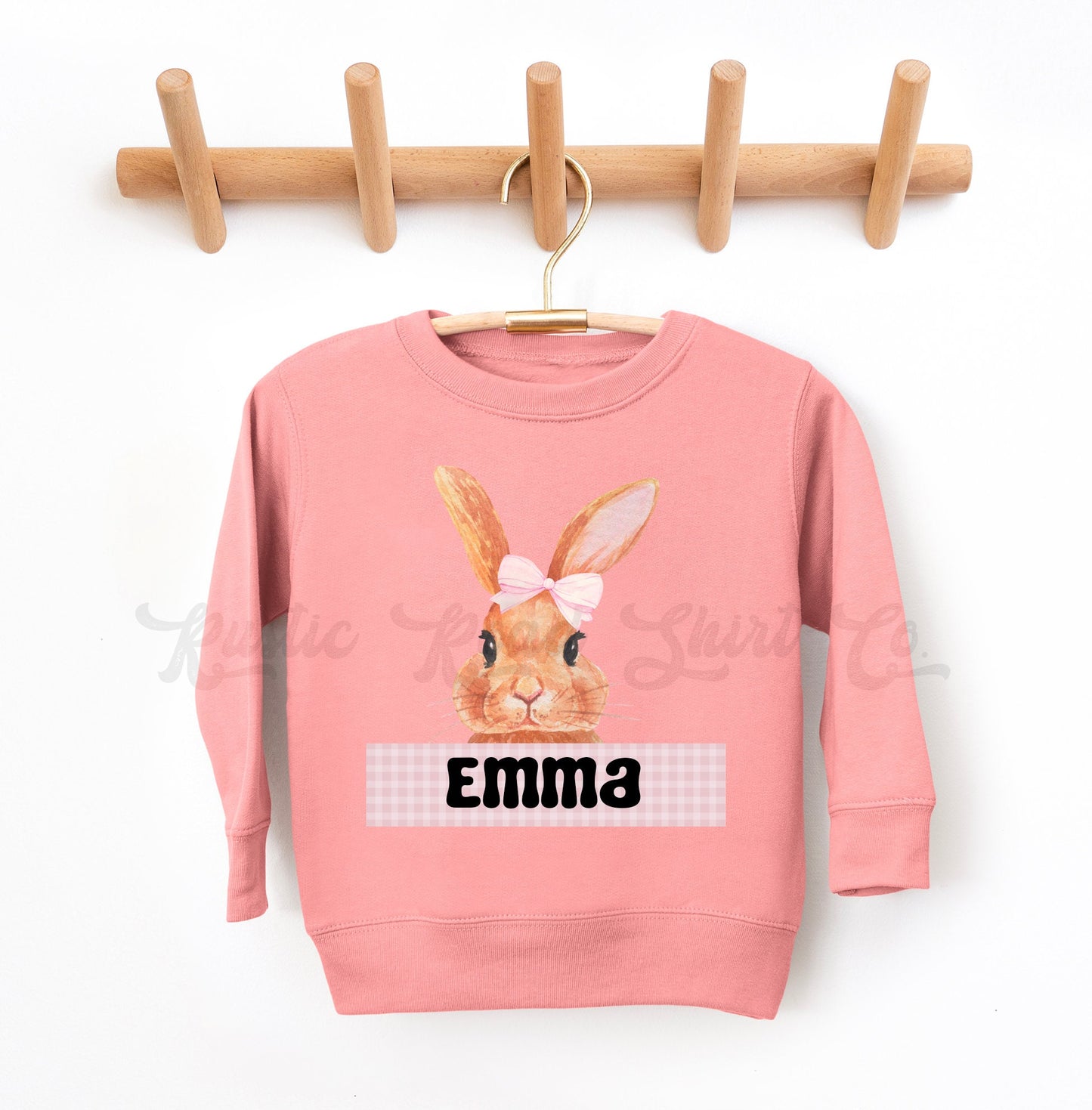 Personalized Easter Sweatshirt, Bunny Sweatshirt, Toddler Easter Outfit, Girls Easter Shirt, Easter Sweater, Easter Basket Gift 124