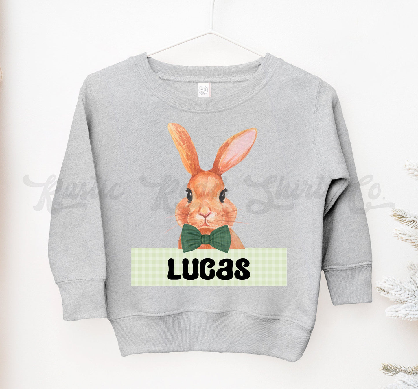 Personalized Easter Sweatshirt, Bunny Sweatshirt, Toddler Easter Outfit, Girls Easter Shirt, Easter Sweater, Easter Basket Gift 124