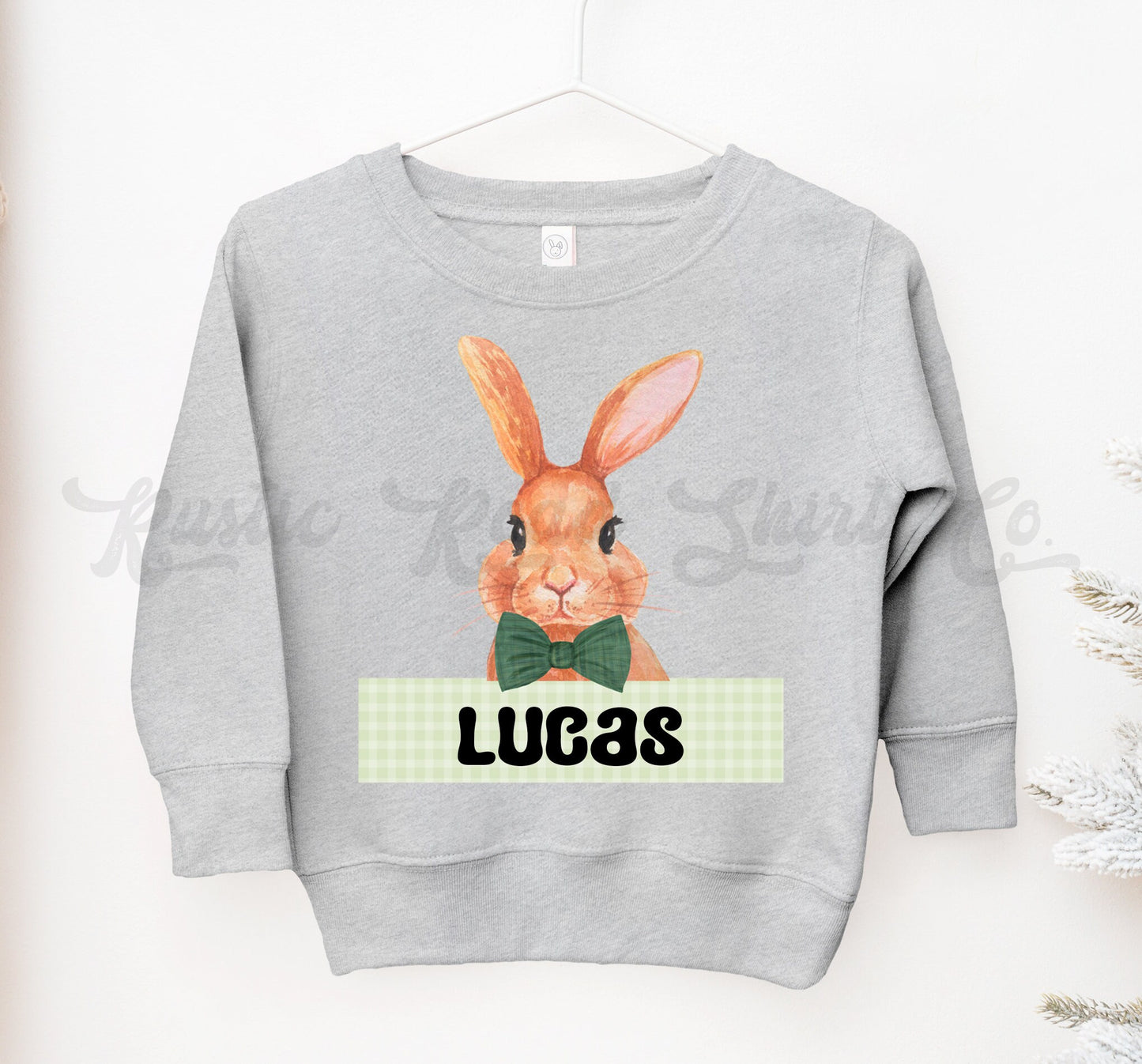 Personalized Easter Sweatshirt, Bunny Sweatshirt, Toddler Easter Outfit, Boys Easter Shirt, Easter Sweater, Easter Basket Gift