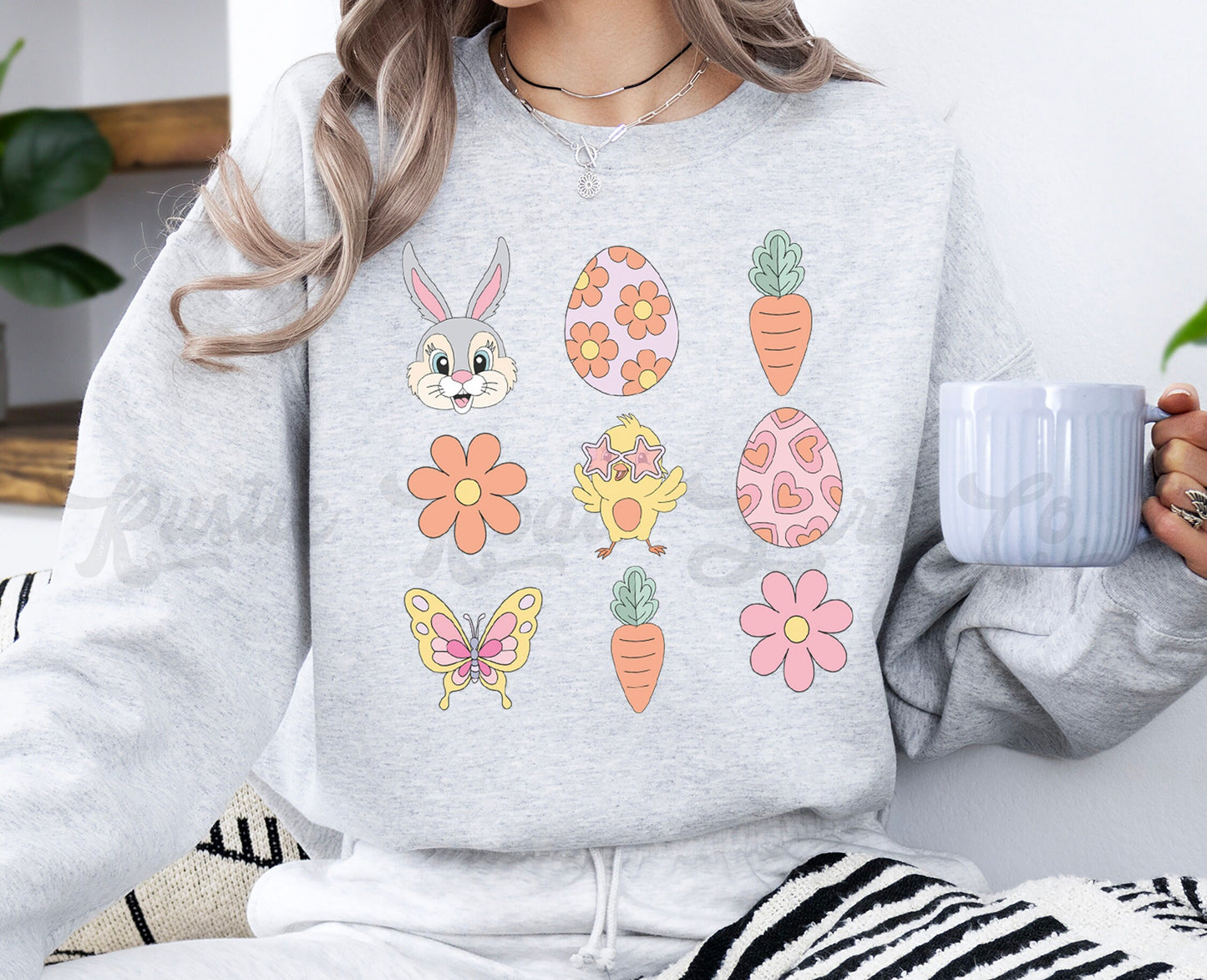 Easter Sweatshirt Women, Easter Crewneck, Christian Sweatshirt, Jesus Sweatshirt, Teacher Easter Shirt 155