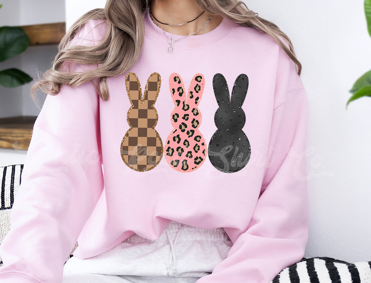 Easter Sweatshirt Women, Easter Crewneck, Bunny Sweatshirt, Jesus Sweatshirt, Teacher Easter Shirt 153