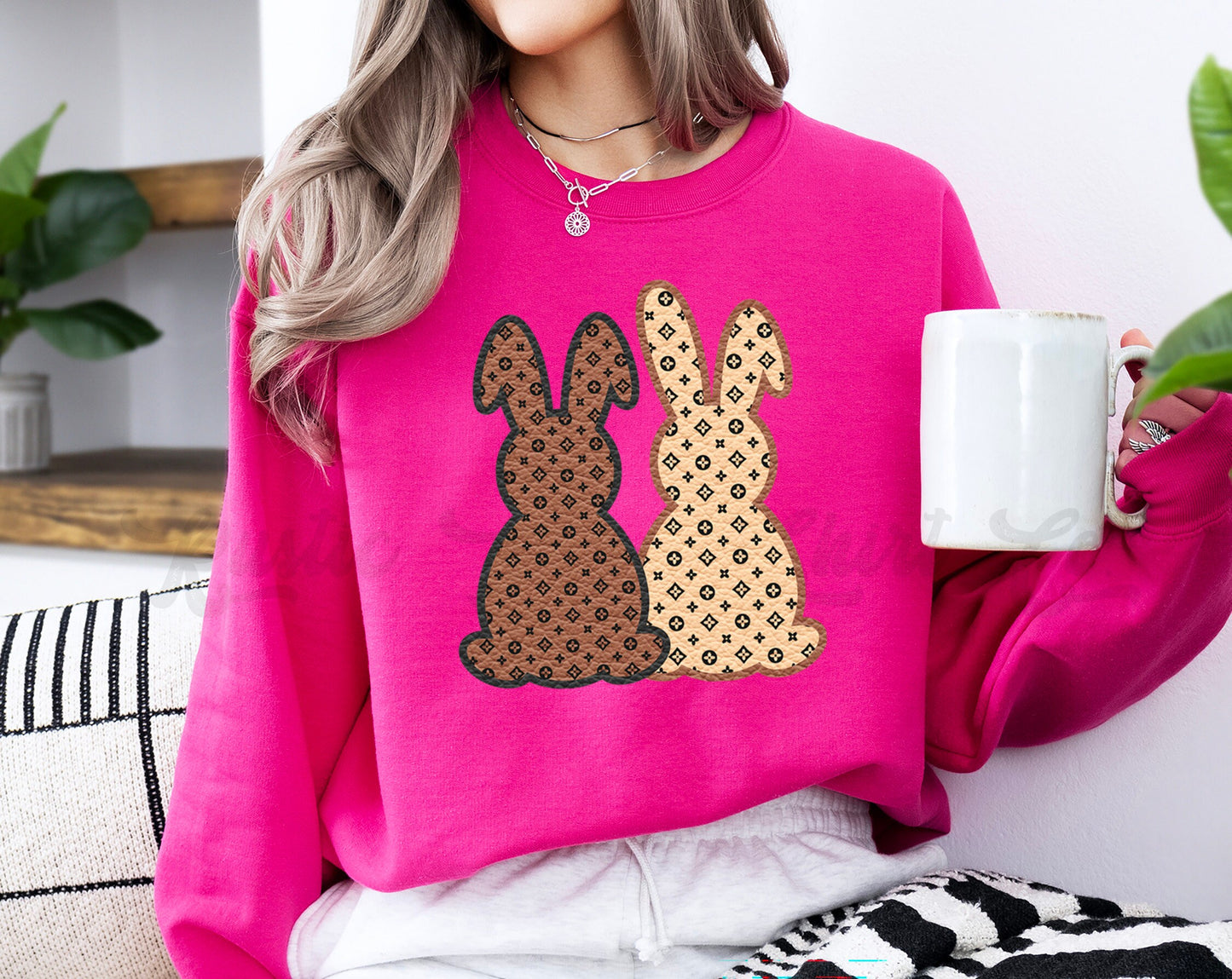 Easter Sweatshirt Women, Easter Crewneck, Bunny Sweatshirt, Jesus Sweatshirt, Teacher Easter Shirt 154