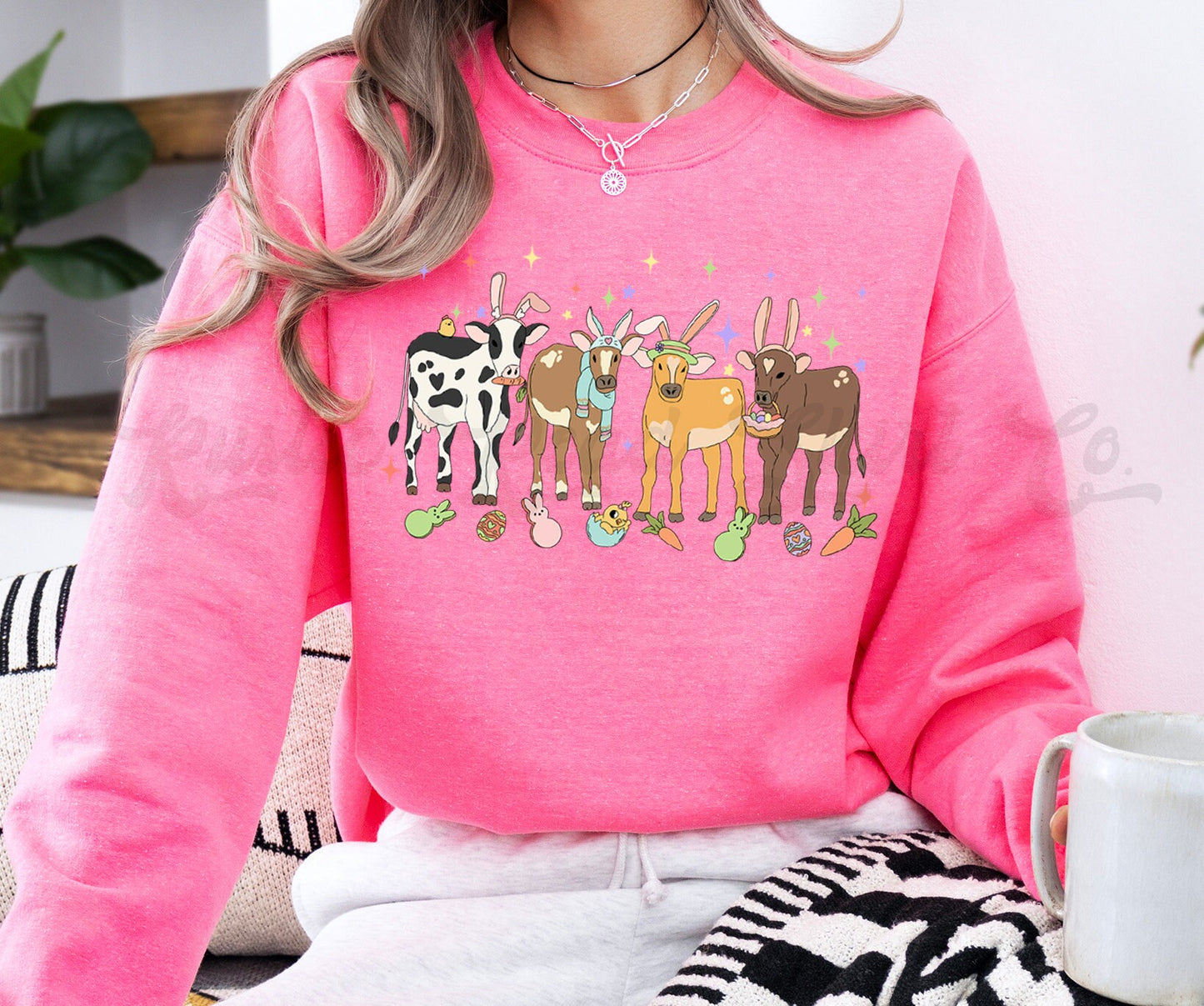 Easter Sweatshirt Women, Easter Crewneck, Bunny Sweatshirt, Jesus Sweatshirt, Teacher Easter Shirt 151