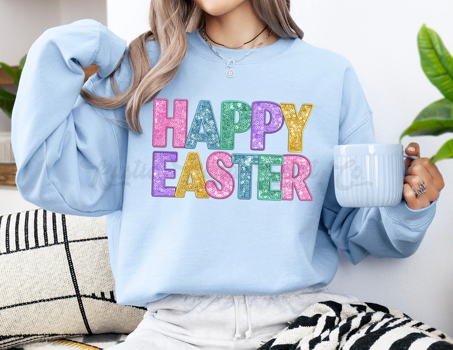 Easter Sweatshirt Women, Easter Crewneck, Bunny Sweatshirt, Jesus Sweatshirt, Teacher Easter Shirt 149